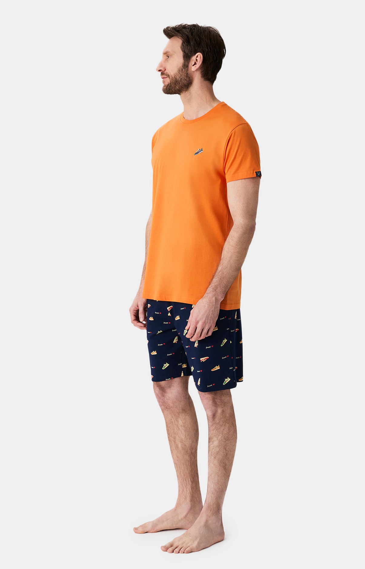 Pyjashort Homme Sneakers Orange 6