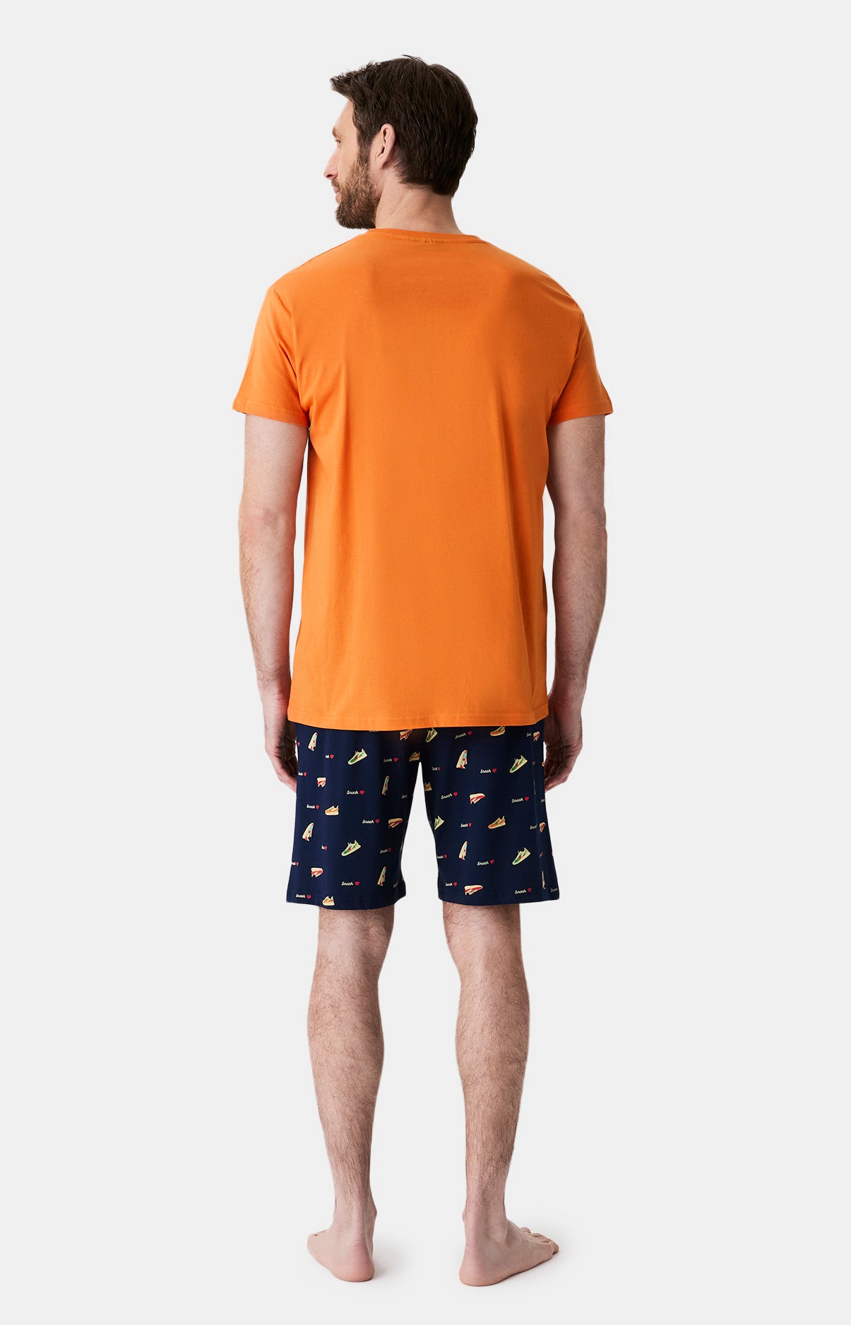 Pyjashort Homme Sneakers Orange 5