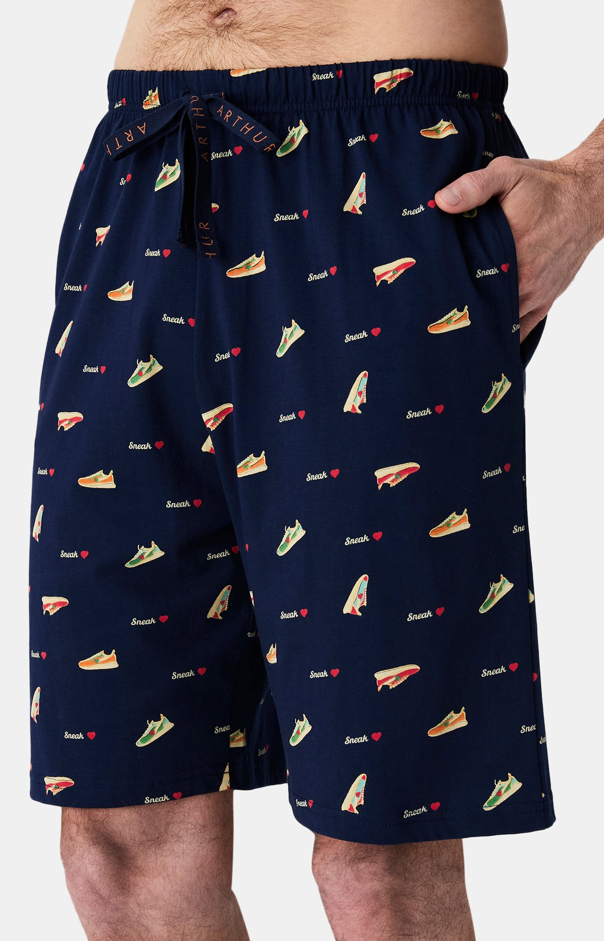 Pyjashort Homme Sneakers Orange 3