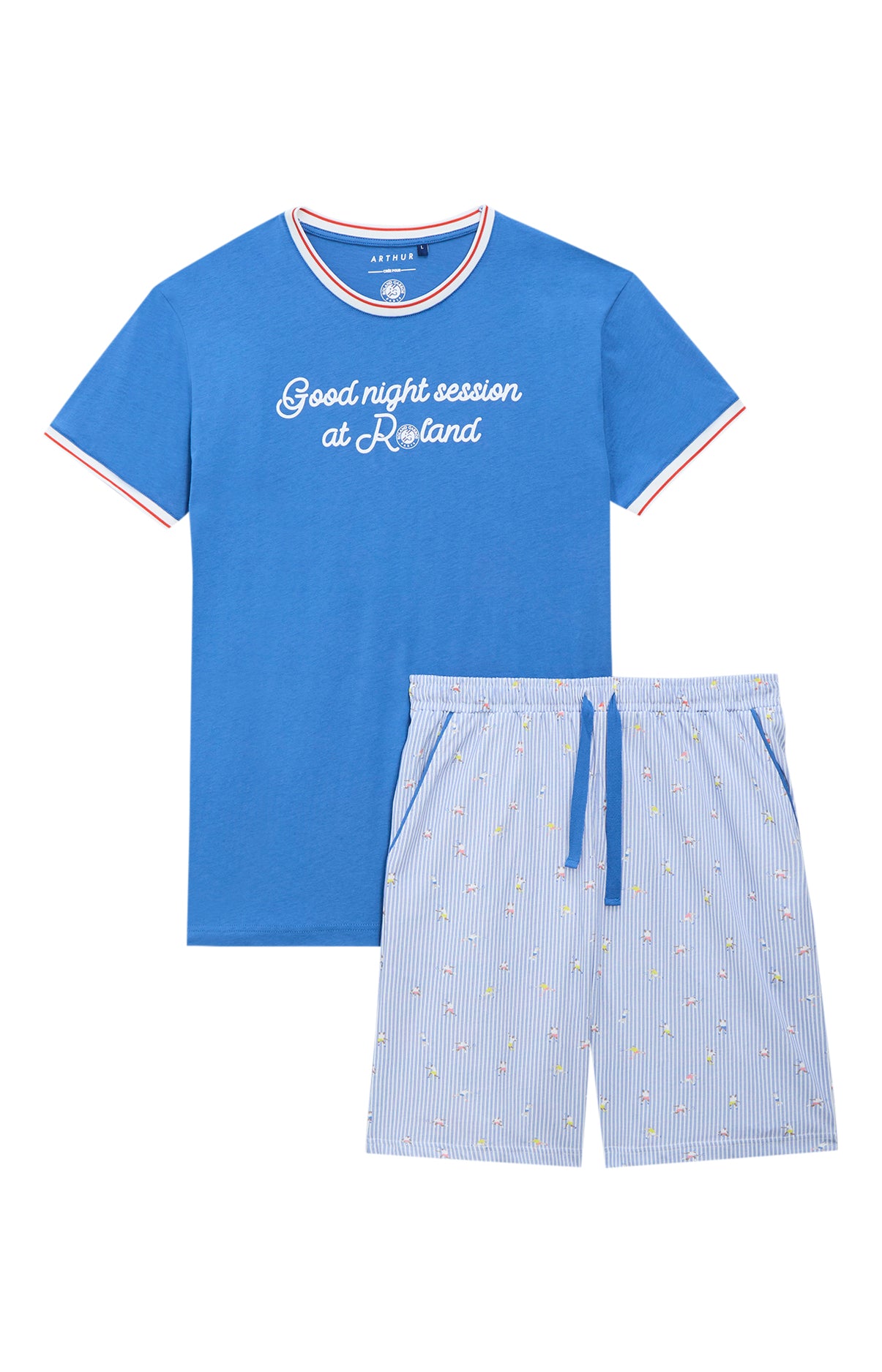 Pyjashort Roland Garros Bleu Homme 3