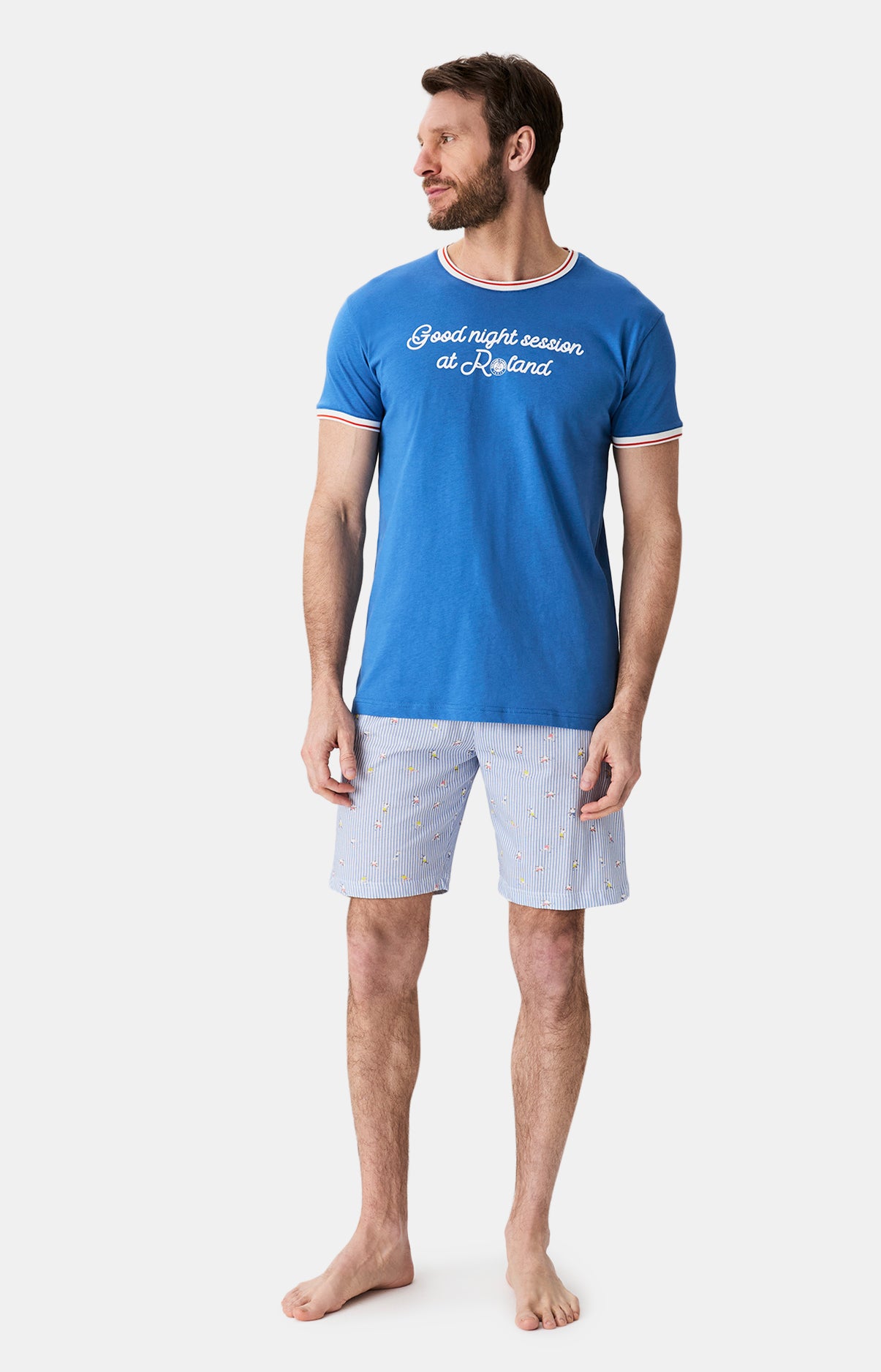 Pyjashort Roland Garros Bleu Homme 5