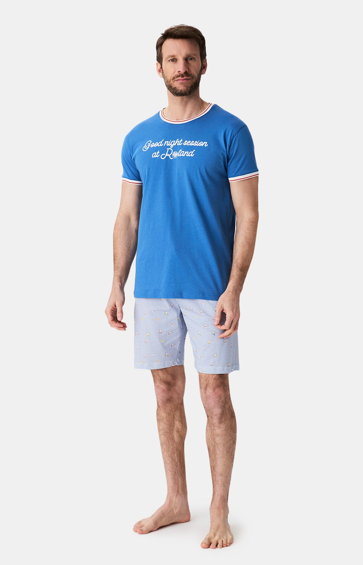 Pyjashort Roland Garros Bleu Homme 1