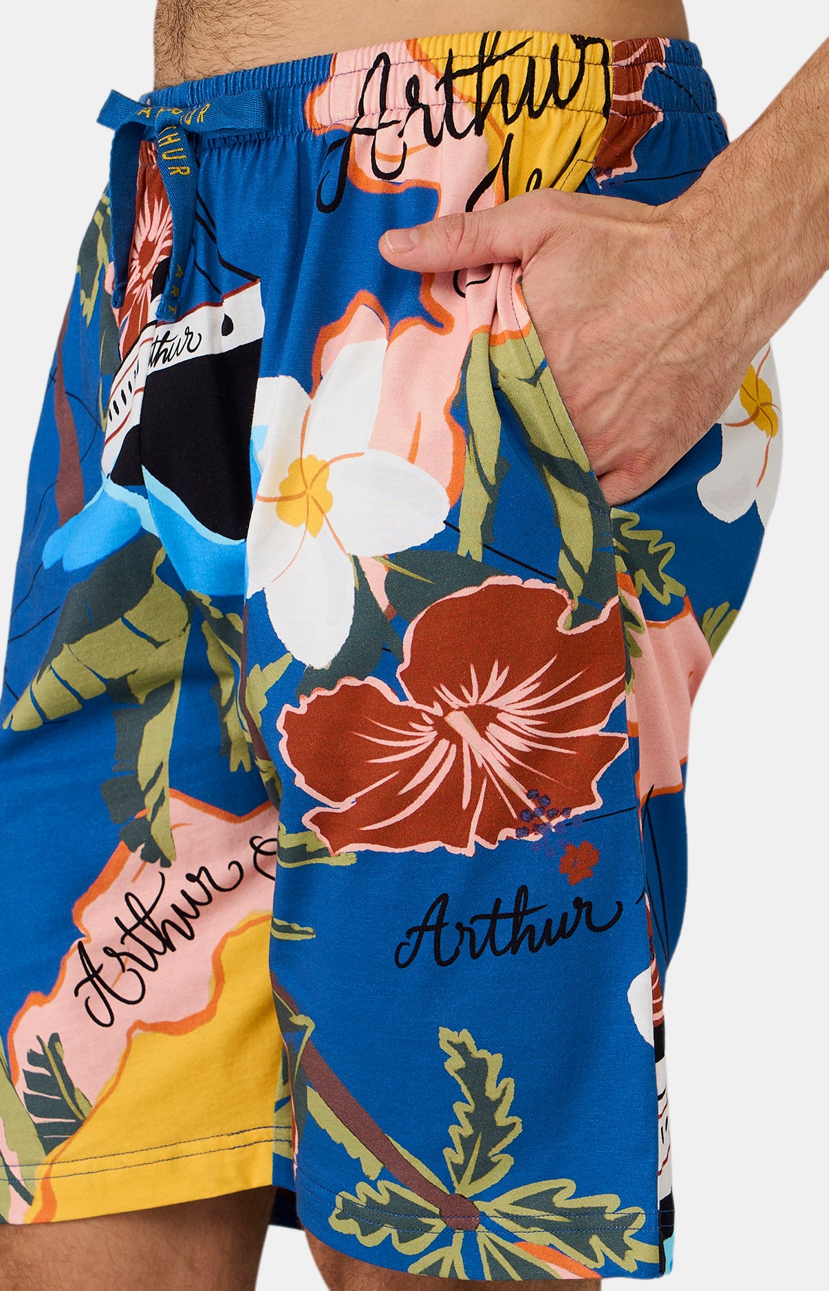 Pyjashort Homme Island Rose et Multicolore 5