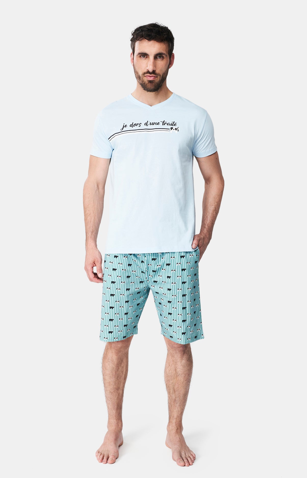 Pyjashort Homme Meeuuh Vert 1