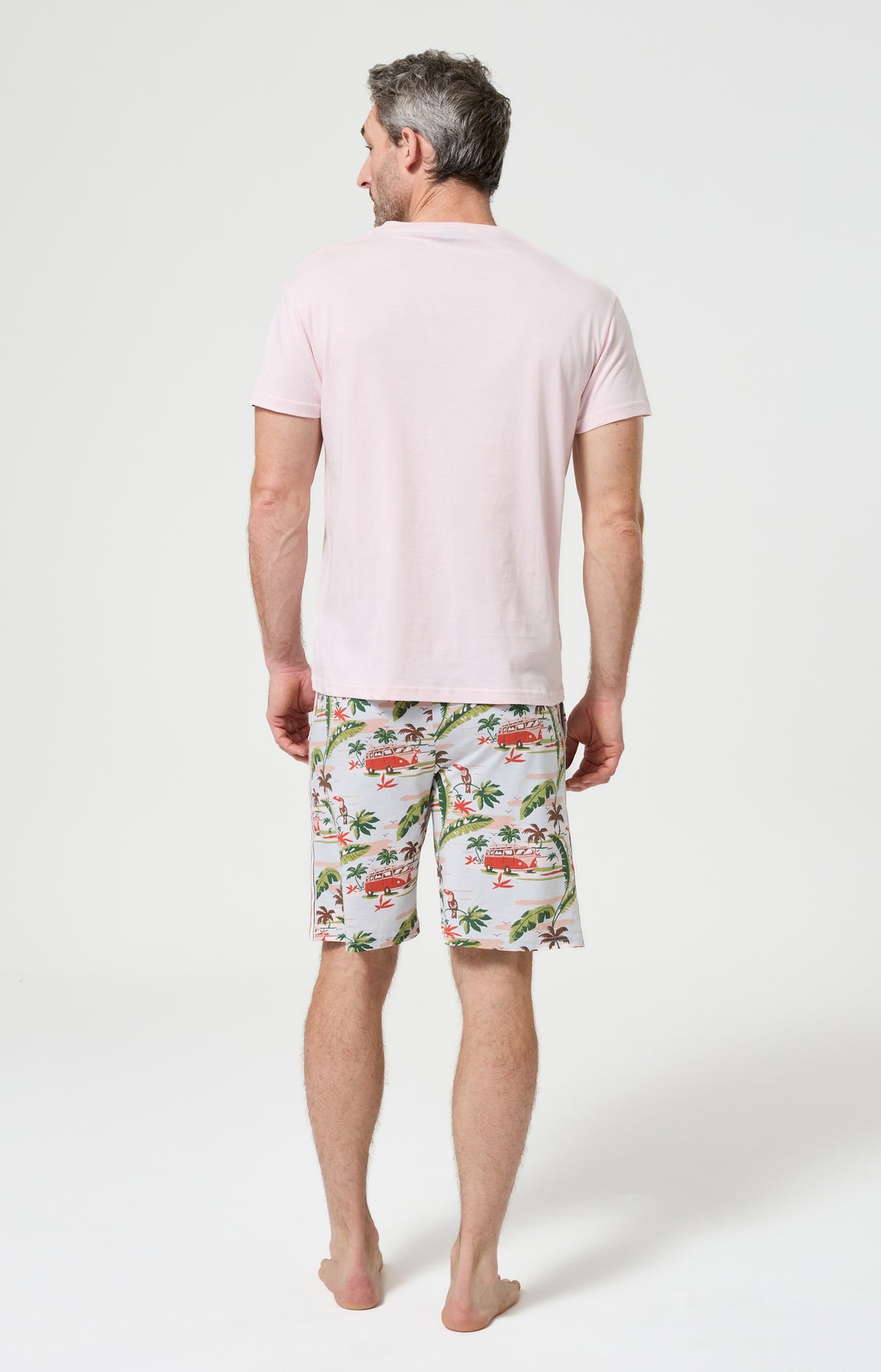 Pyjama Homme Van Life Manches courtes Imprimé vannes et palmiers multicolores 7