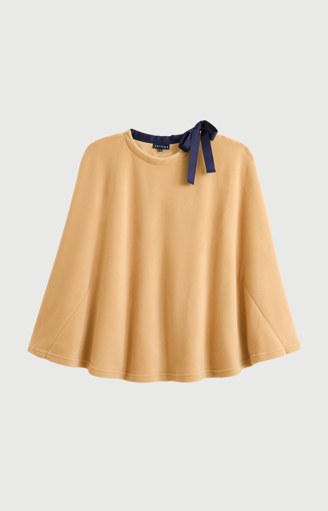 Poncho polaire femme couleur uni camel 3