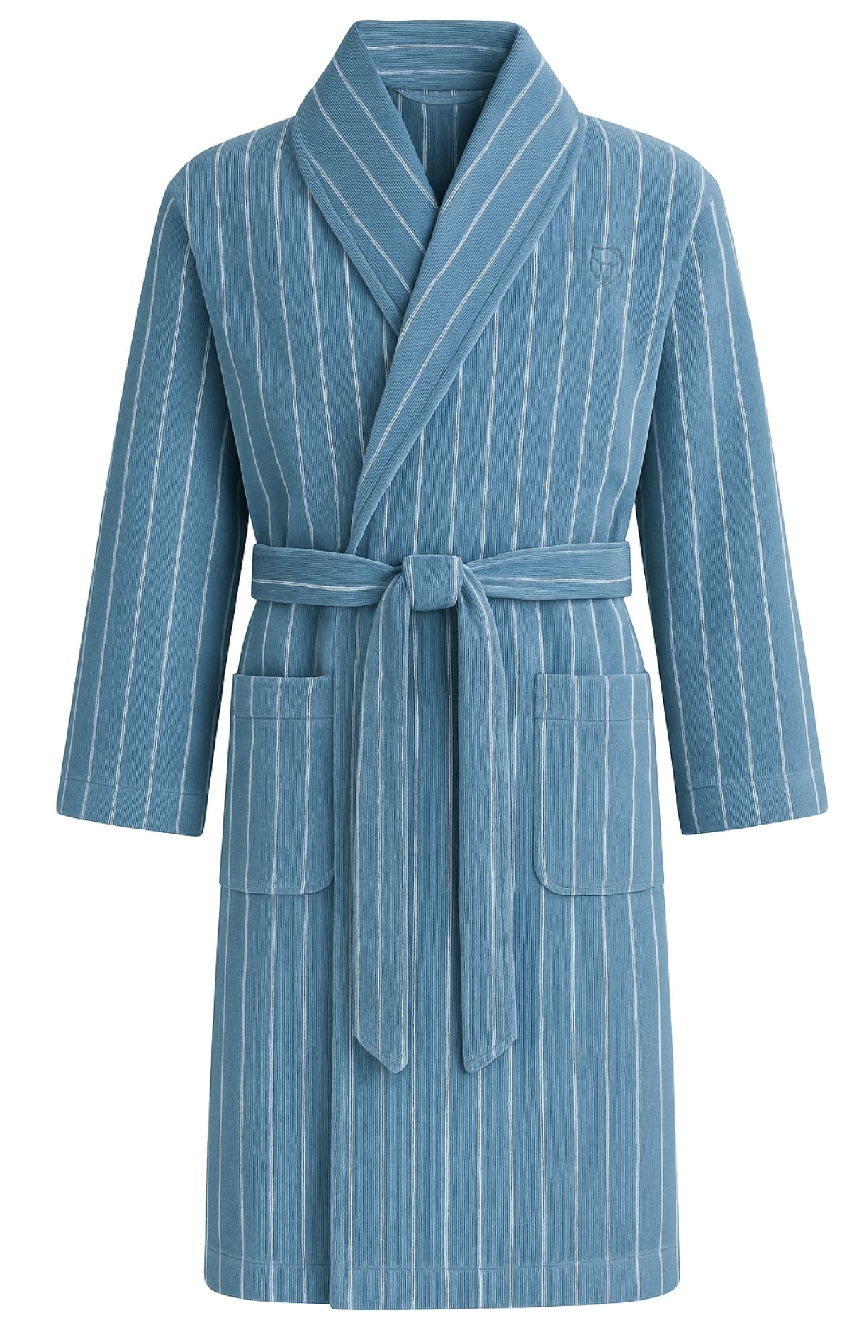 Peignoir Rayures gris bleu homme 3