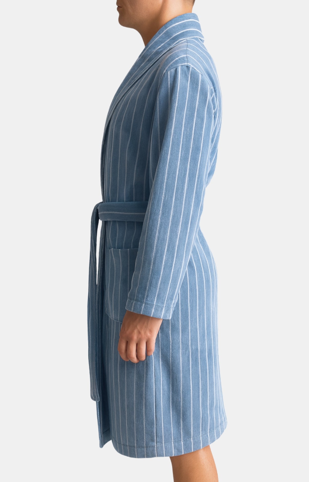 Peignoir Rayures gris bleu homme 2