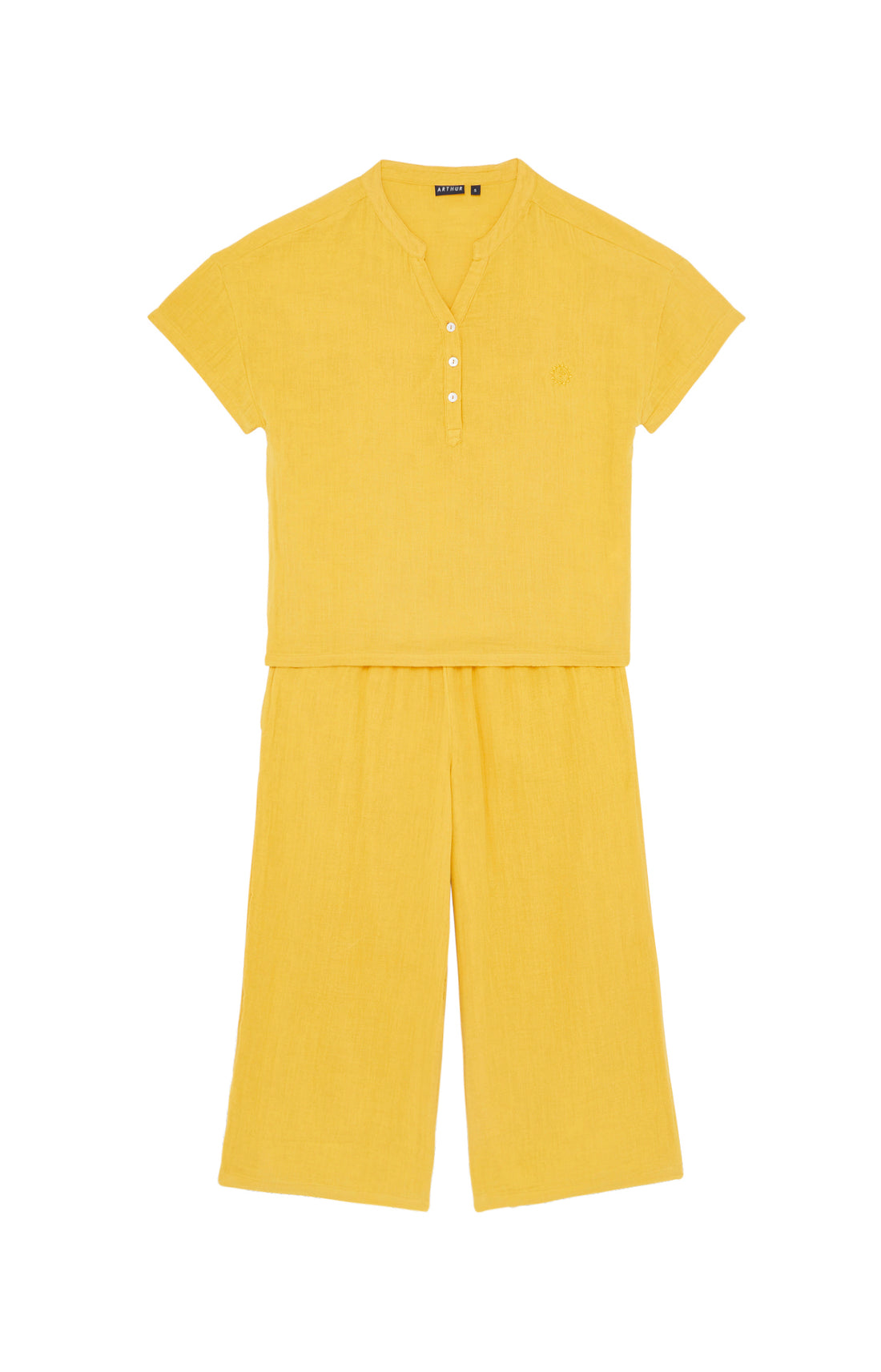 Pyjacorsaire Gaze de coton curry 3