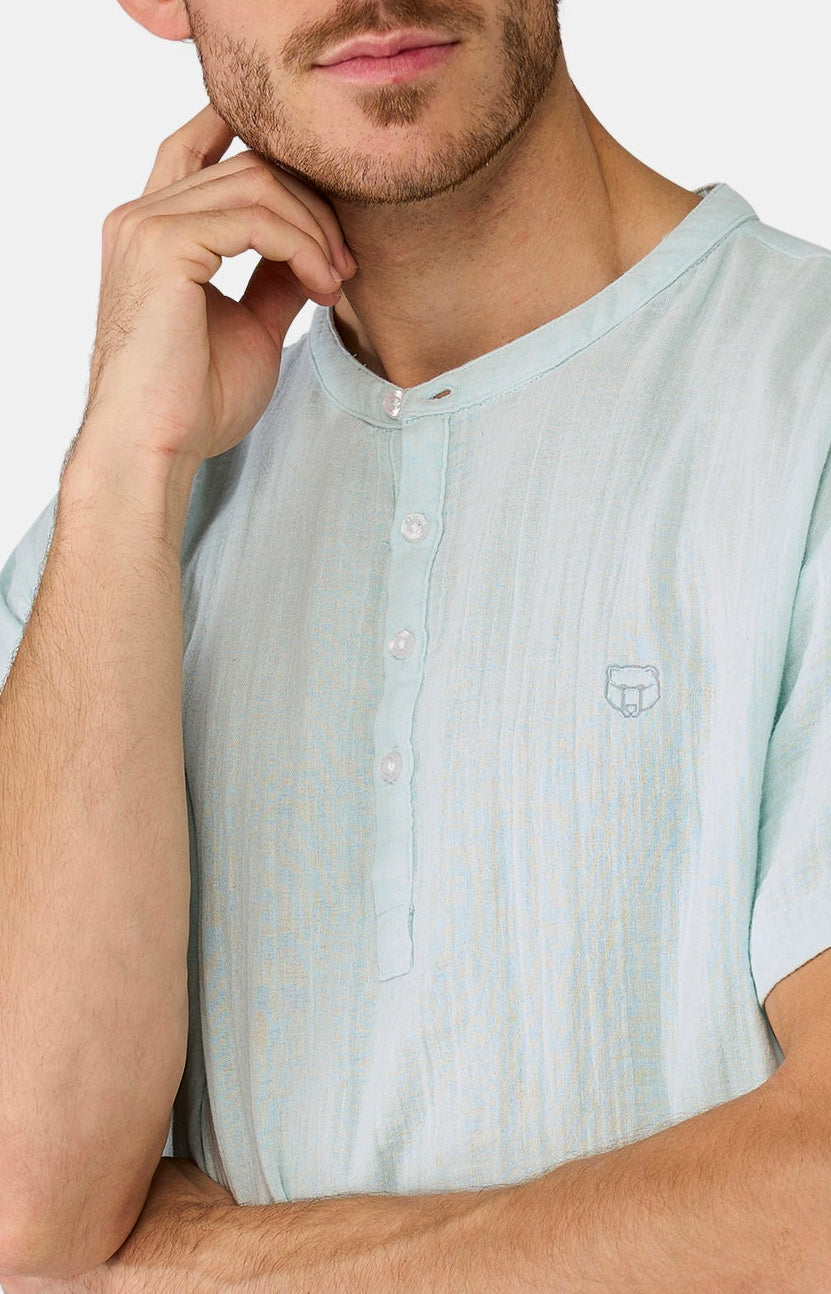 Pyjama long Homme Gaze de coton Gris 4