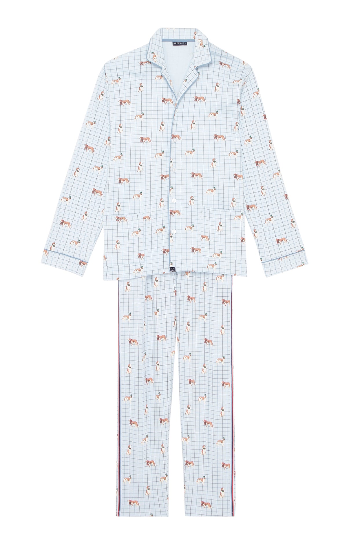 Pyjama long boutonné Femme WOUF Bleu 3