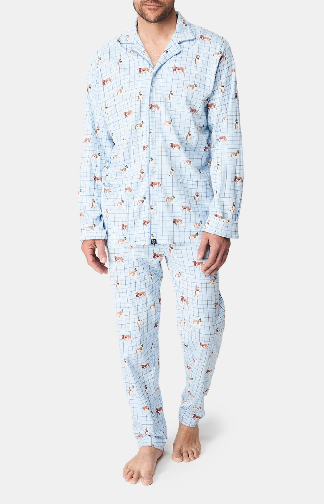 Pyjama long boutonné Femme WOUF Bleu 1