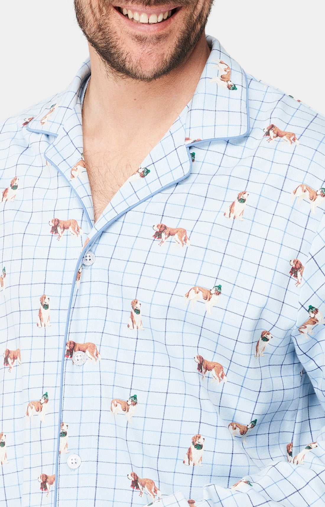 Pyjama long boutonné Femme WOUF Bleu 2