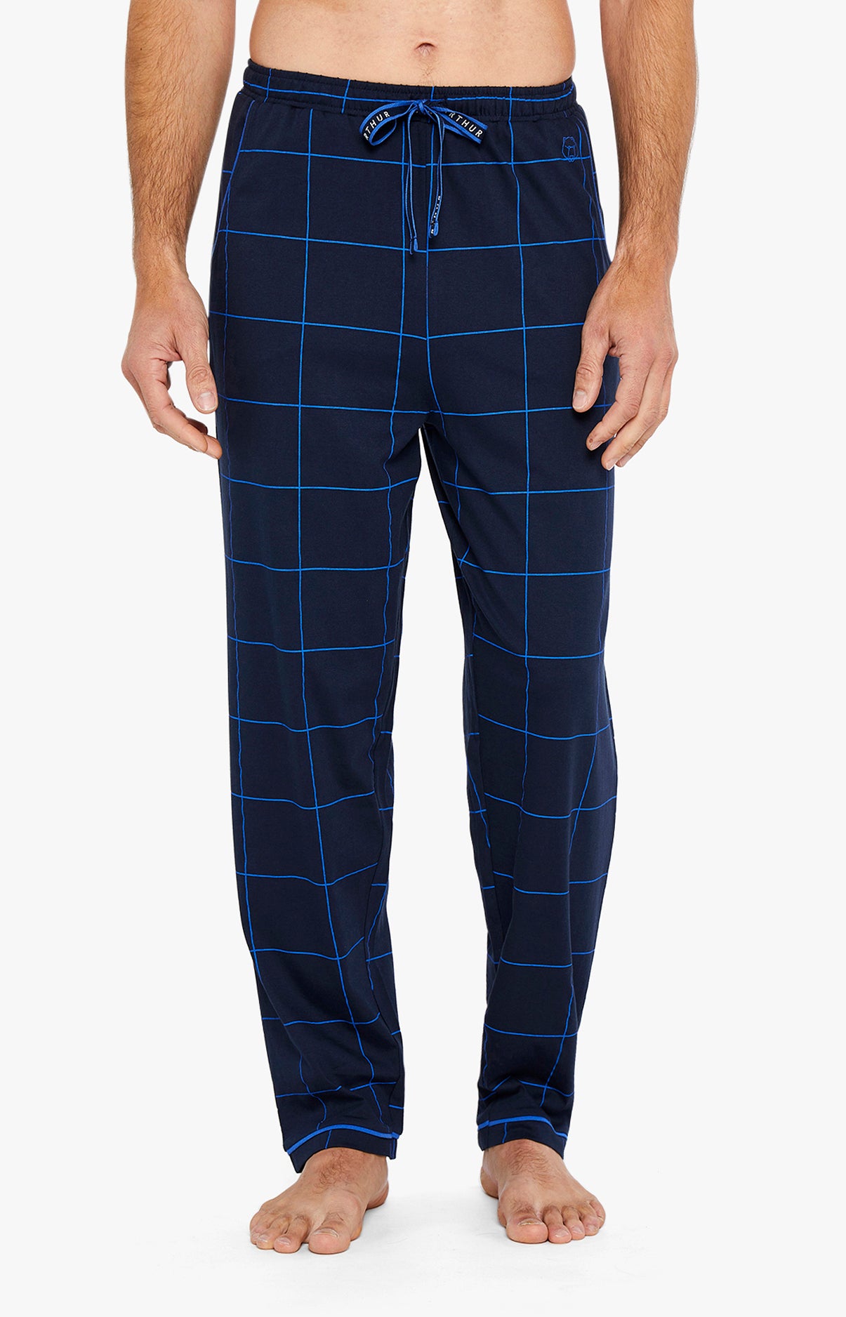 Pantalon Homme Carreaux Marine 5