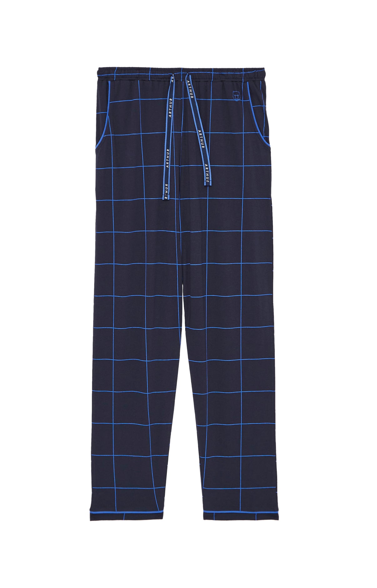 Pantalon Homme Carreaux Marine 3