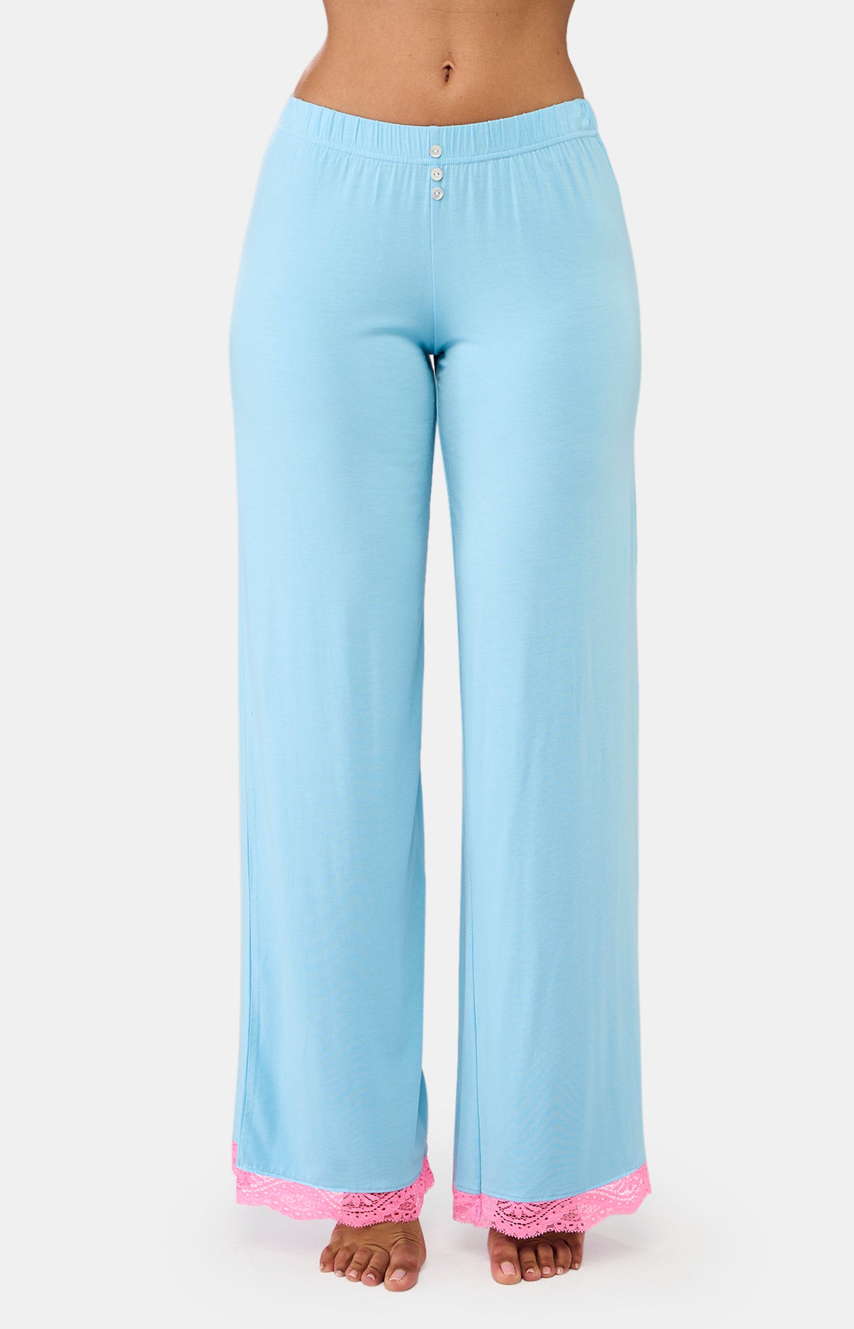 Pantalon Femme Turquoise Bleu 4