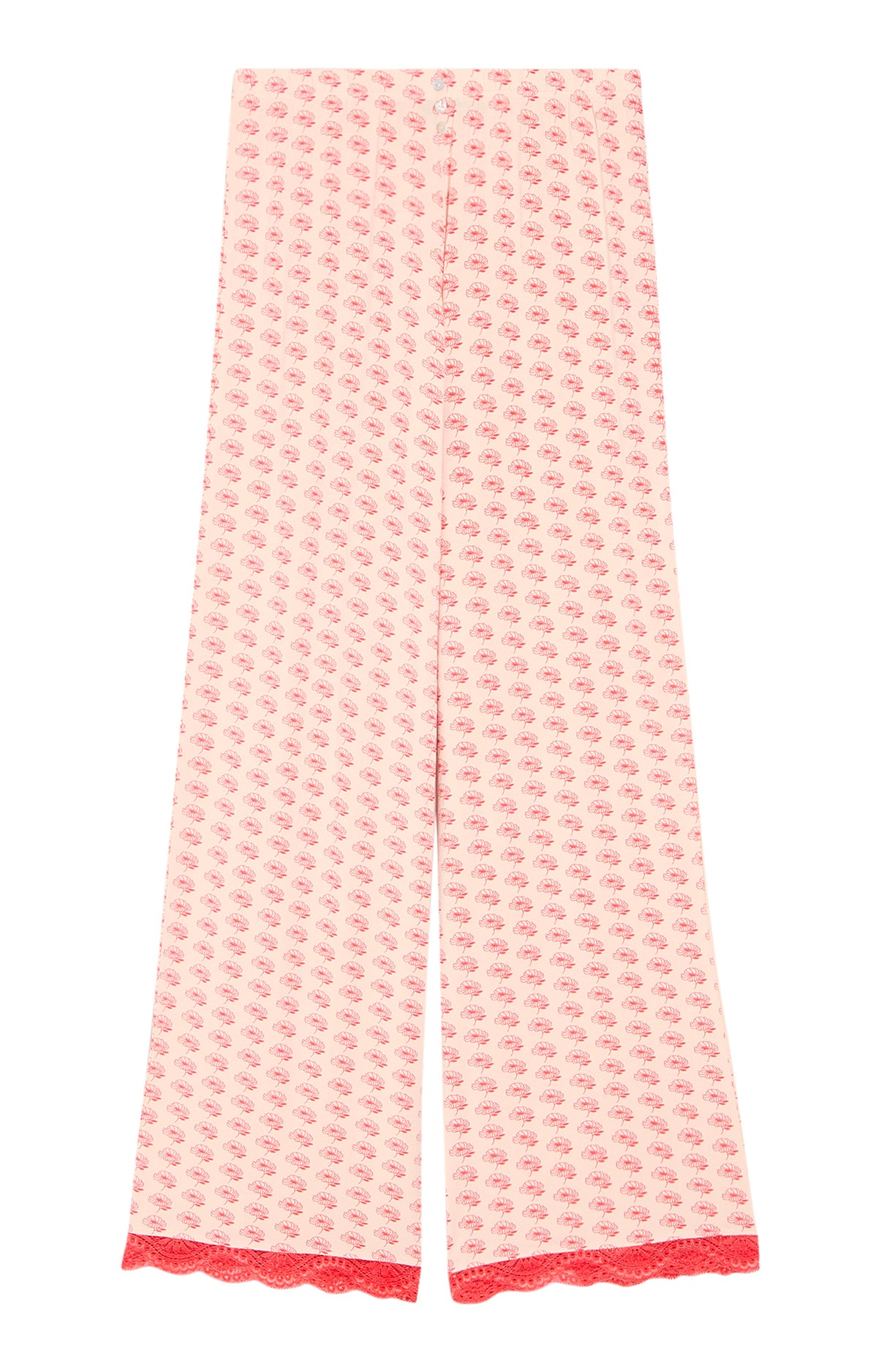 Pantalon Femme Fleur safi Rose 3