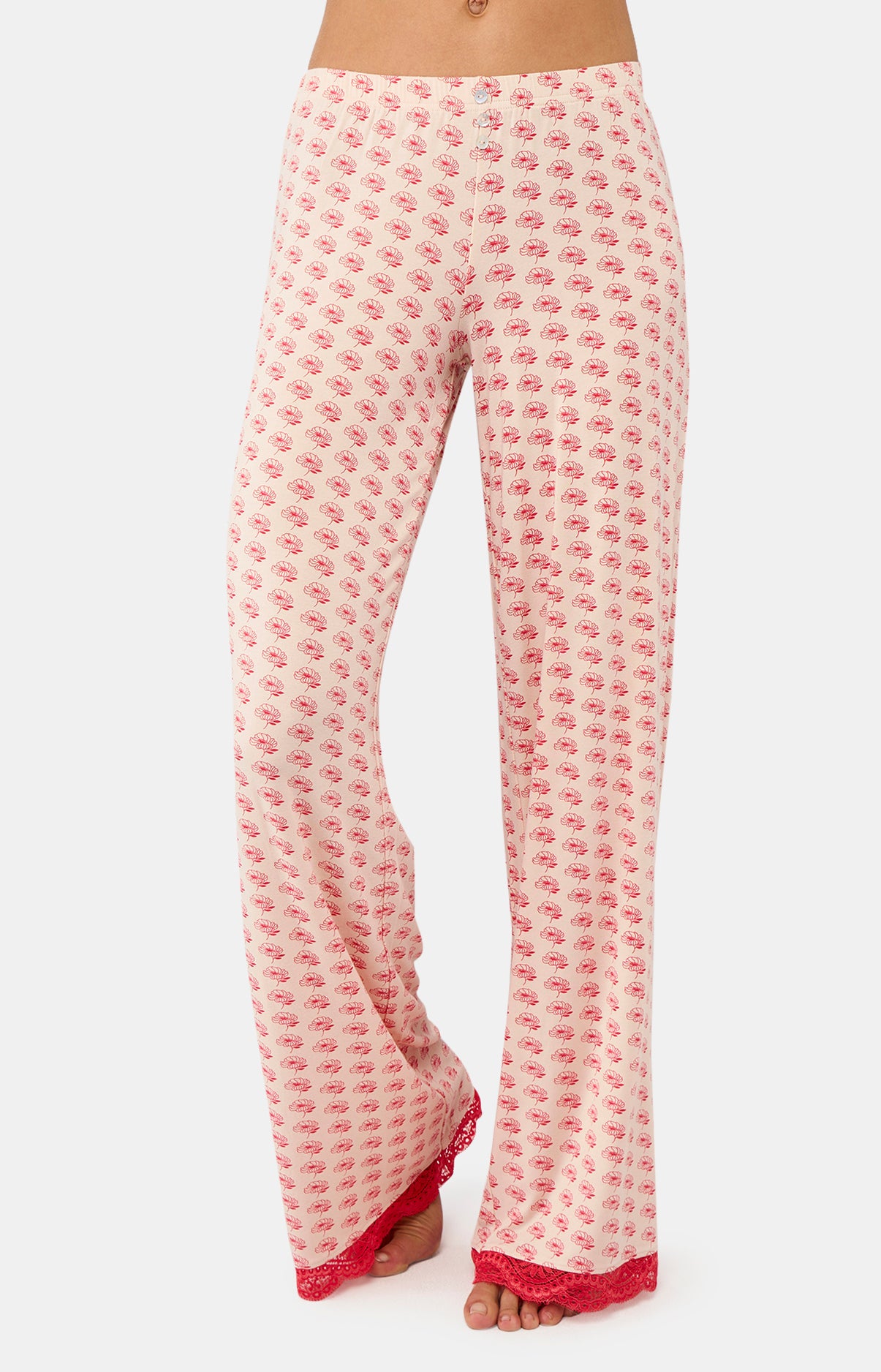 Pantalon Femme Fleur safi Rose 6