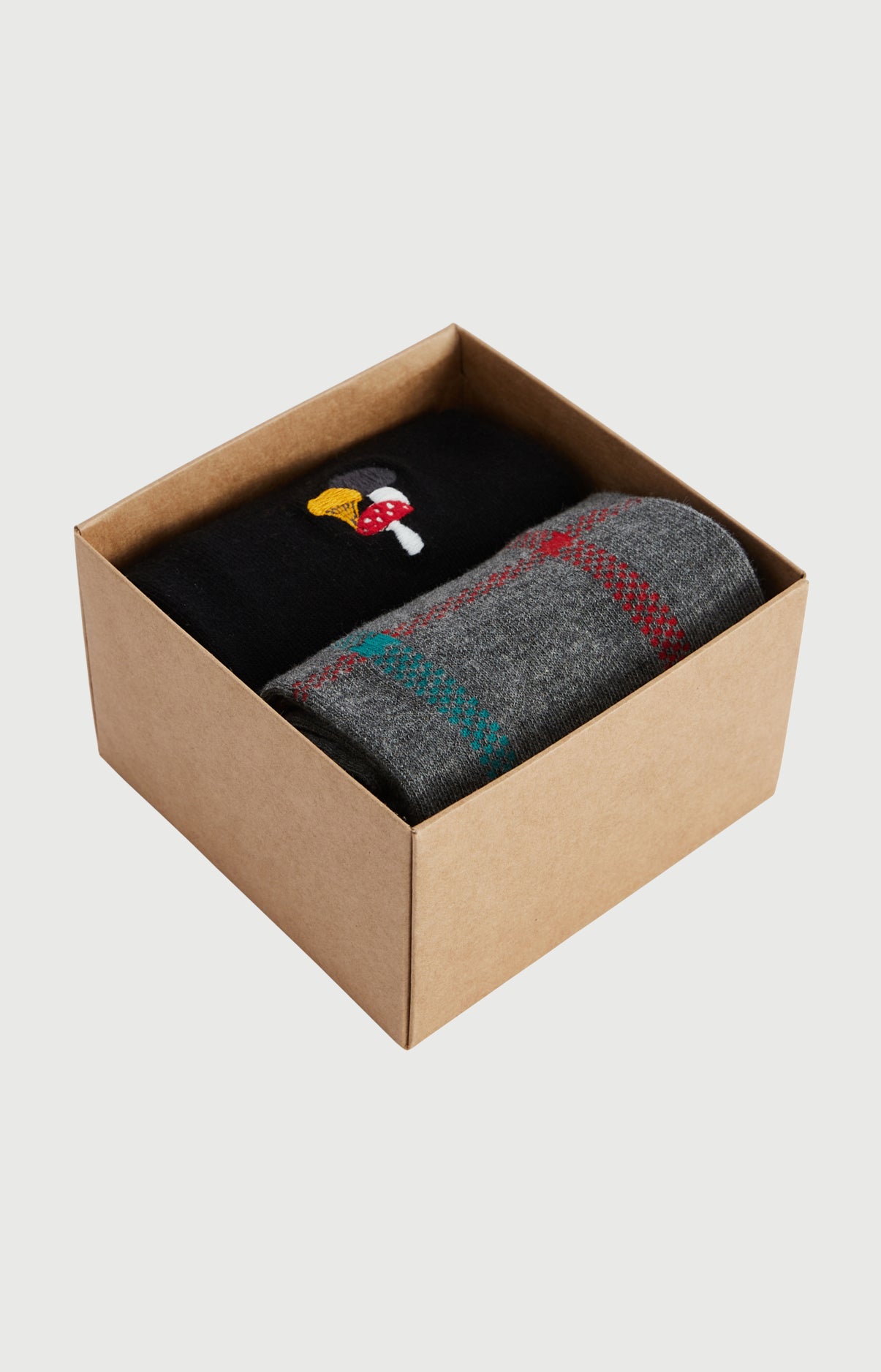 Lot de chaussettes Homme champignons gris 2