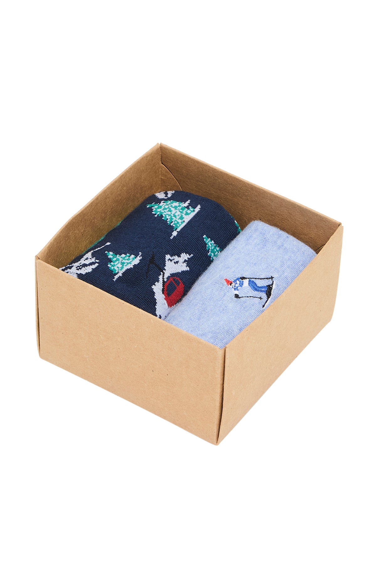 Lot de chaussettes Homme Noël en altitude MARINE 2