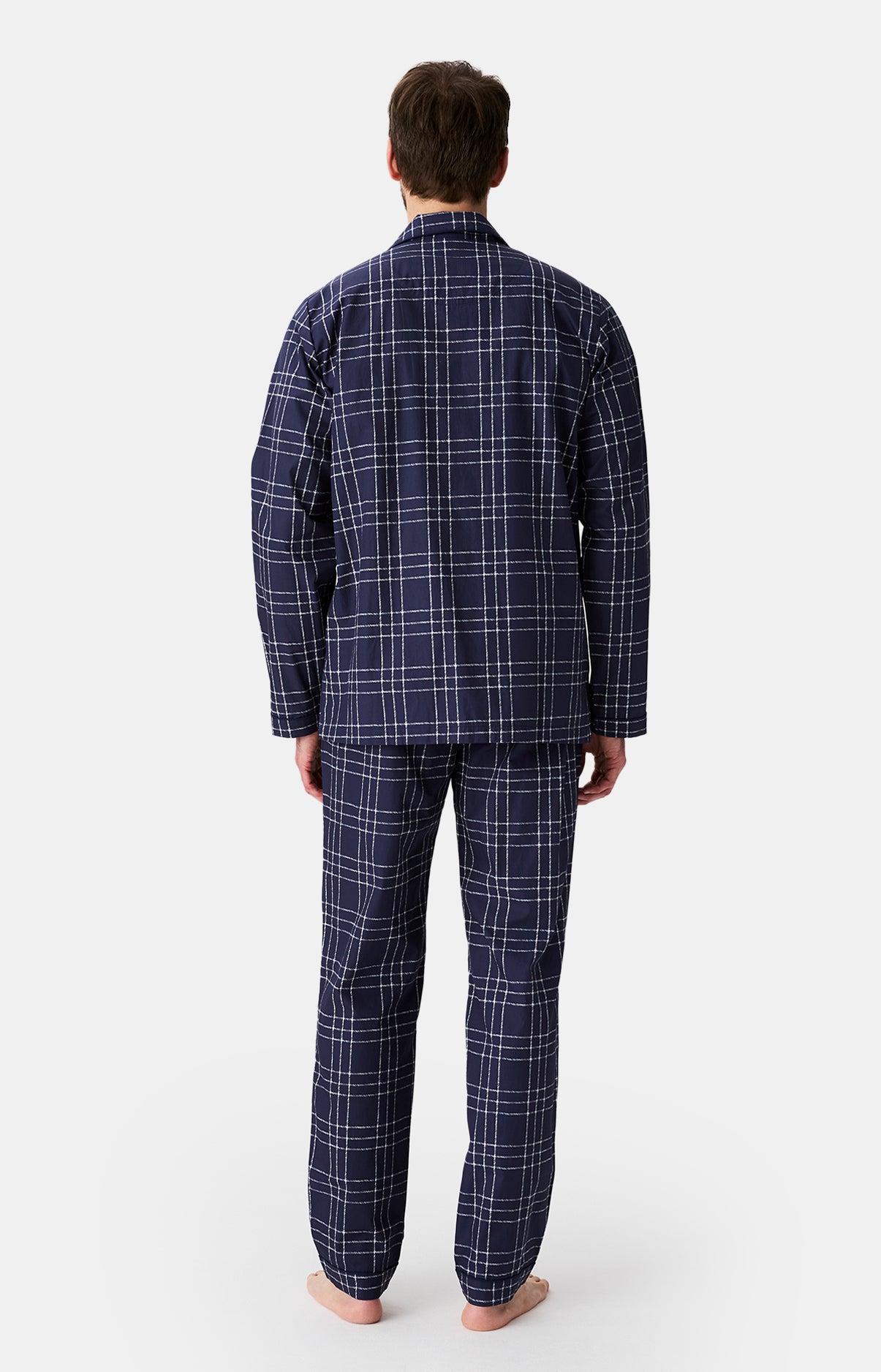 Pyjama long boutonné Homme Lewis Marine 6