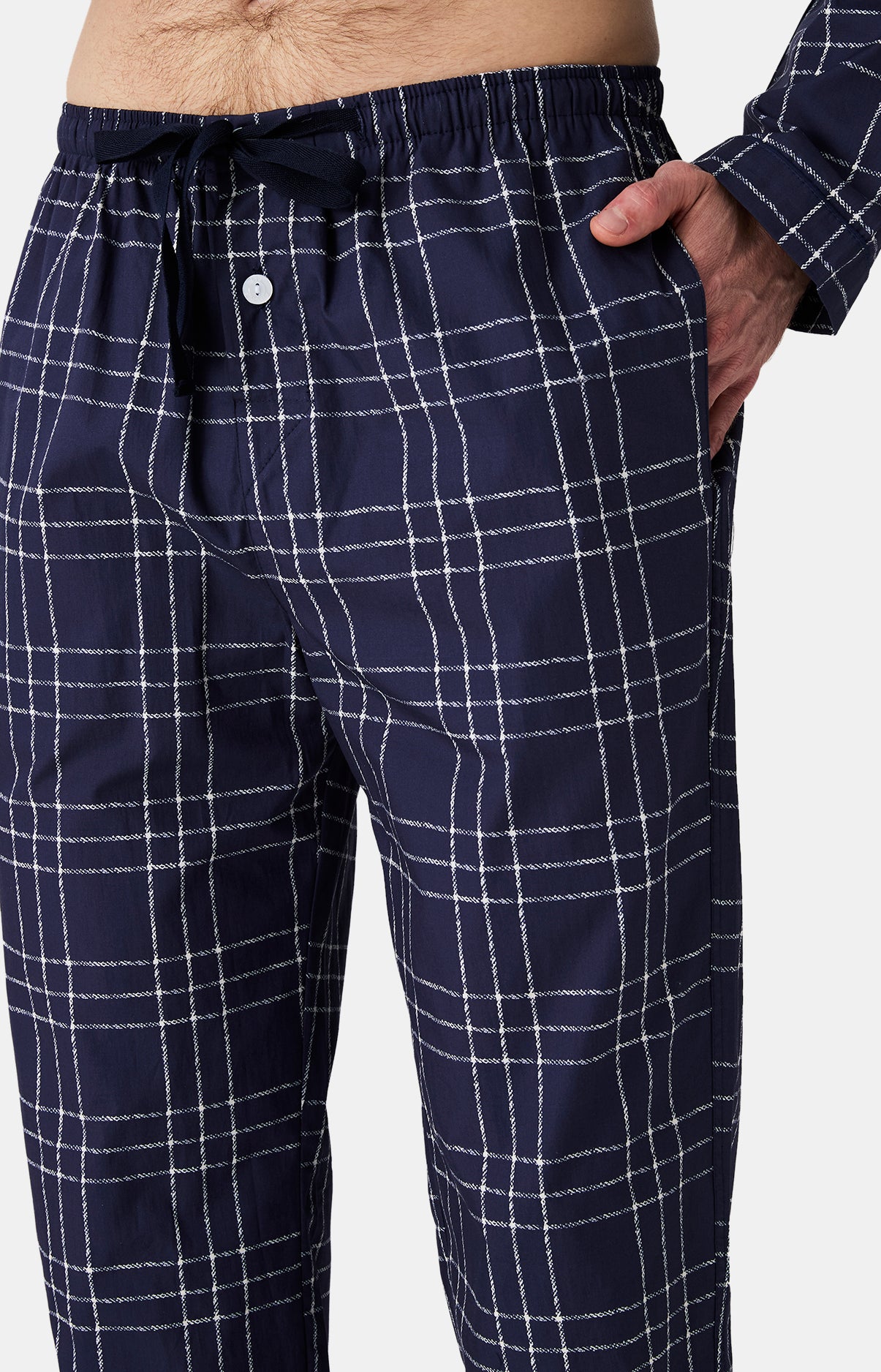 Pyjama long boutonné Homme Lewis Marine 4