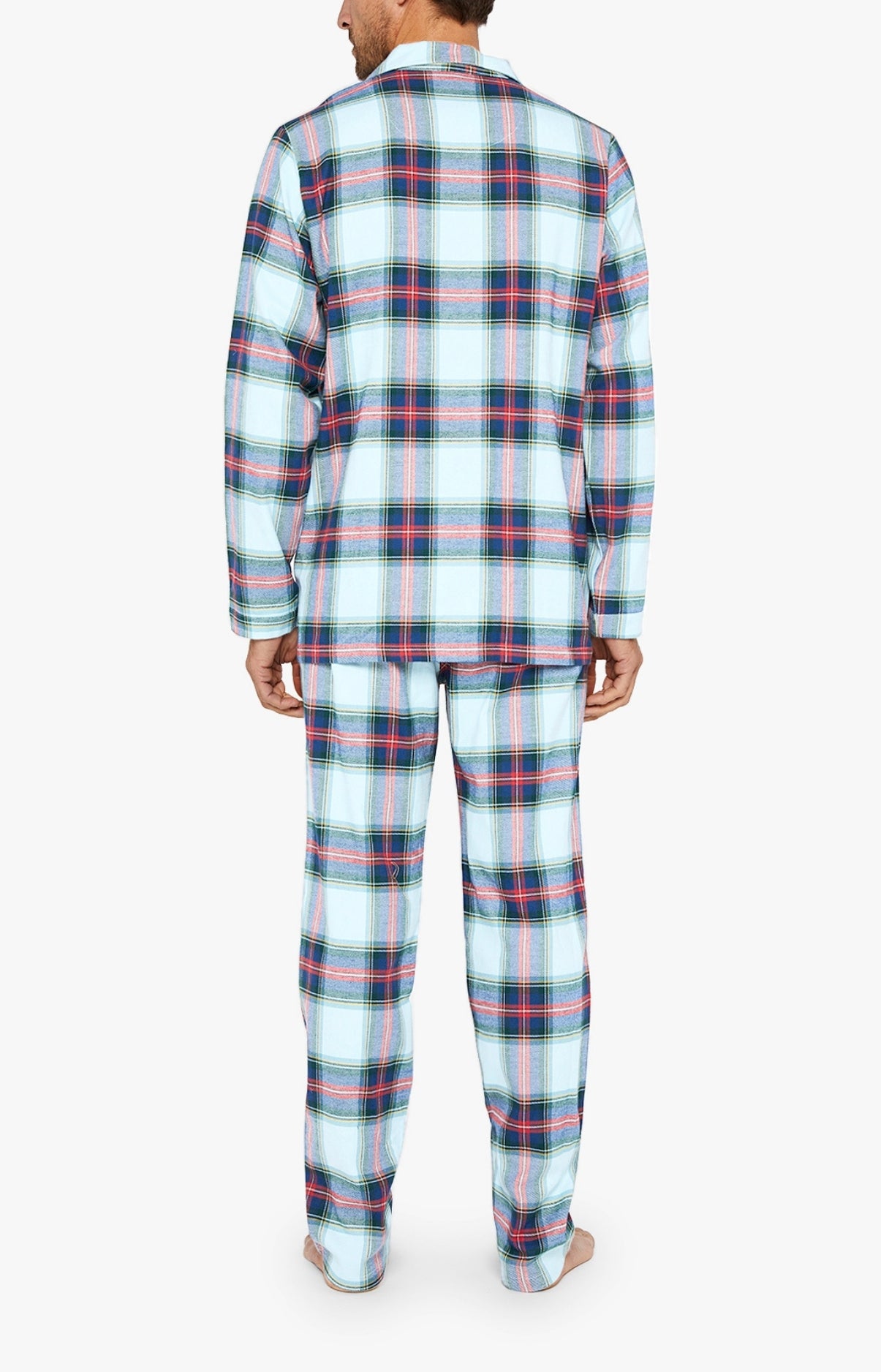 Pyjama long boutonné Homme Logan Glace Bleu 4