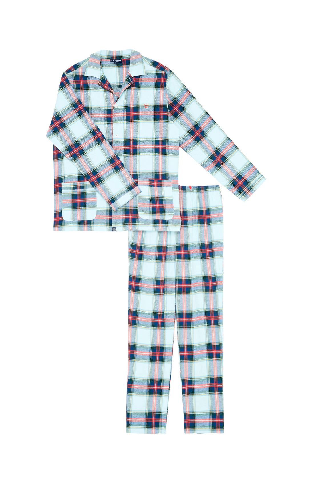 Pyjama long boutonné Homme Logan Glace Bleu 3