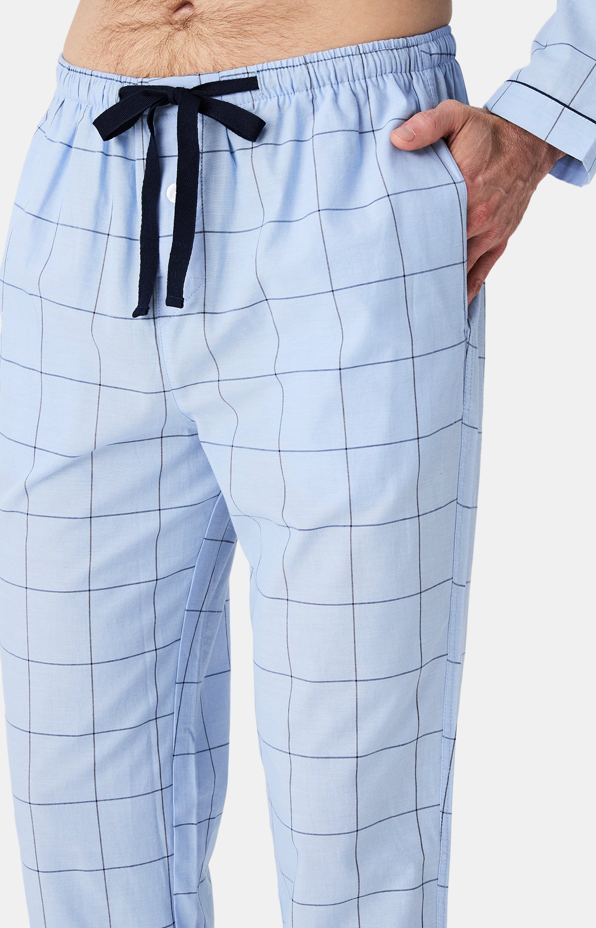 Pyjama long boutonné Homme n°009 Bleu 4