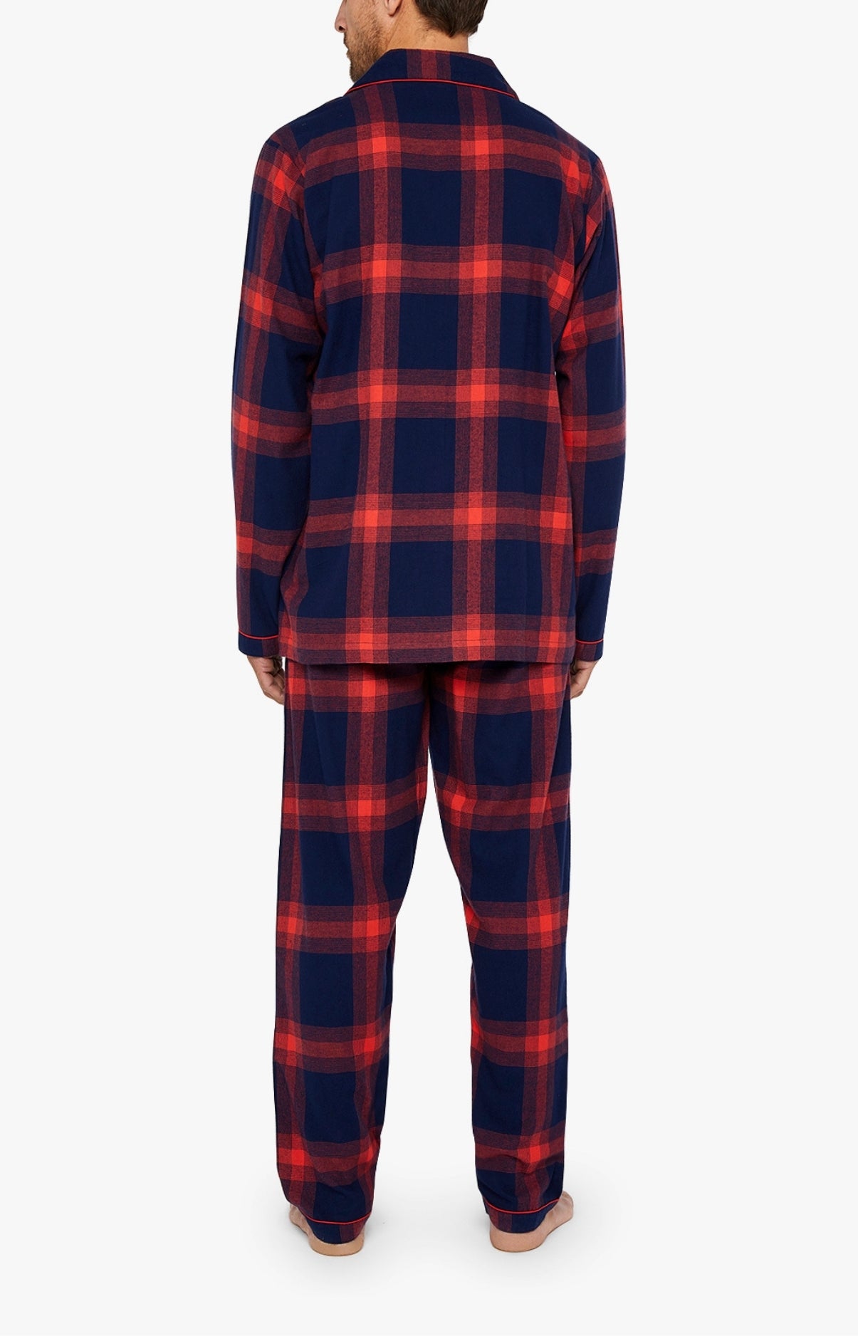 Pyjama long boutonné Homme On Fire Rouge 5