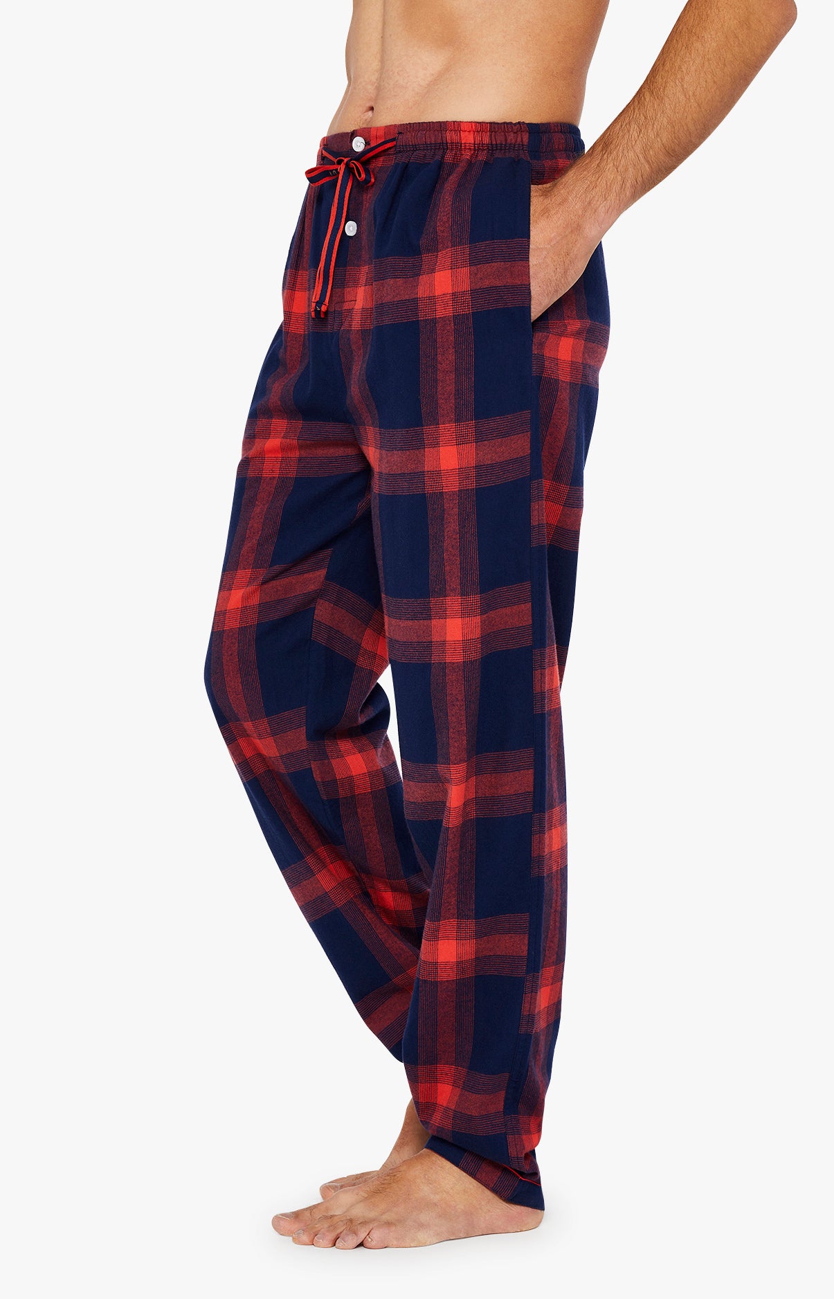 Pyjama long boutonné Homme On Fire Rouge 6