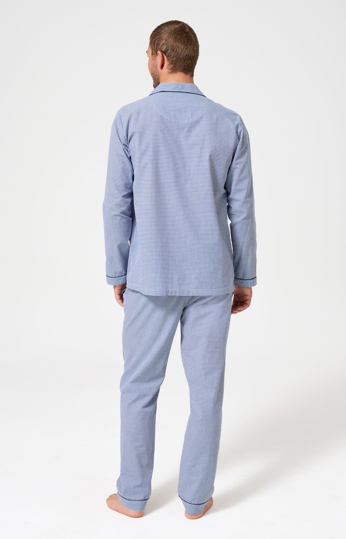 Pyjama Homme Vichy Manches longues Imprimé petits carreaux 6