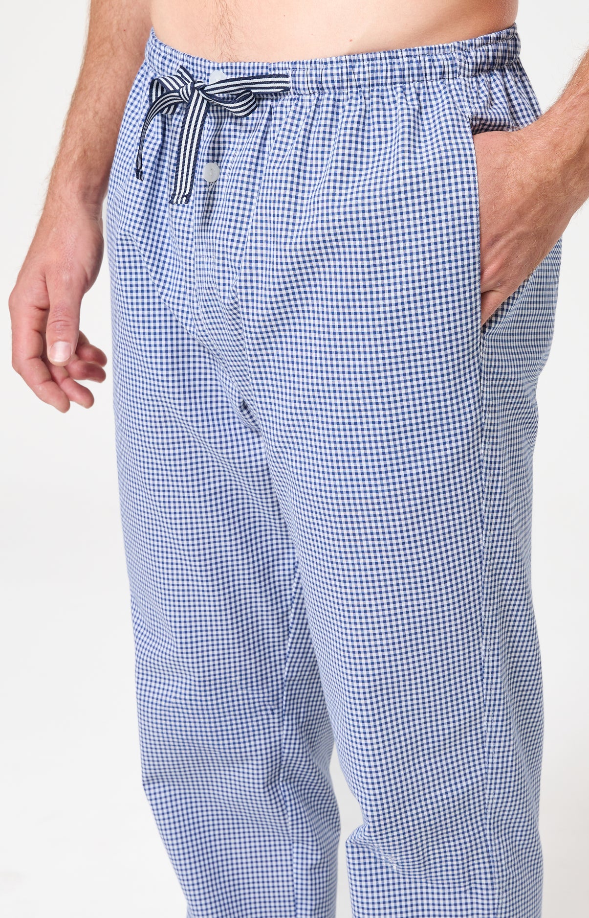 Pyjama Homme Vichy Manches longues Imprimé petits carreaux 4