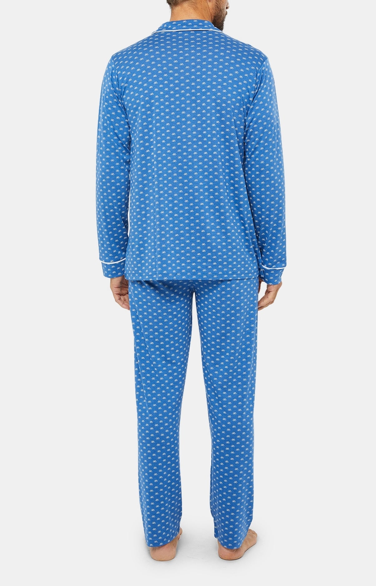 Pyjama long boutonné Homme Petit Vélo Bleu 4