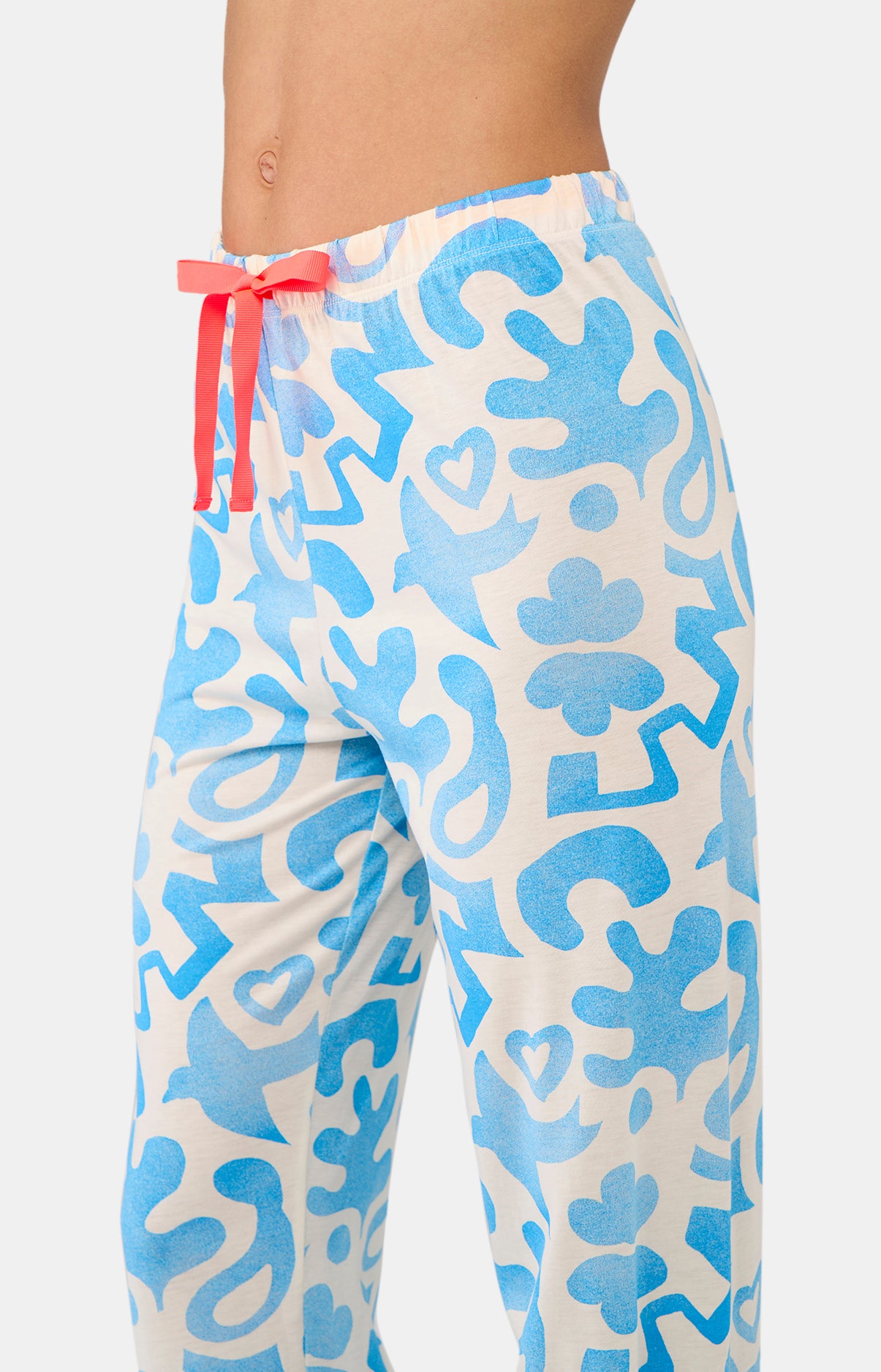 Pyjama long boutonné Femme Matis Bleu et Blanc 5