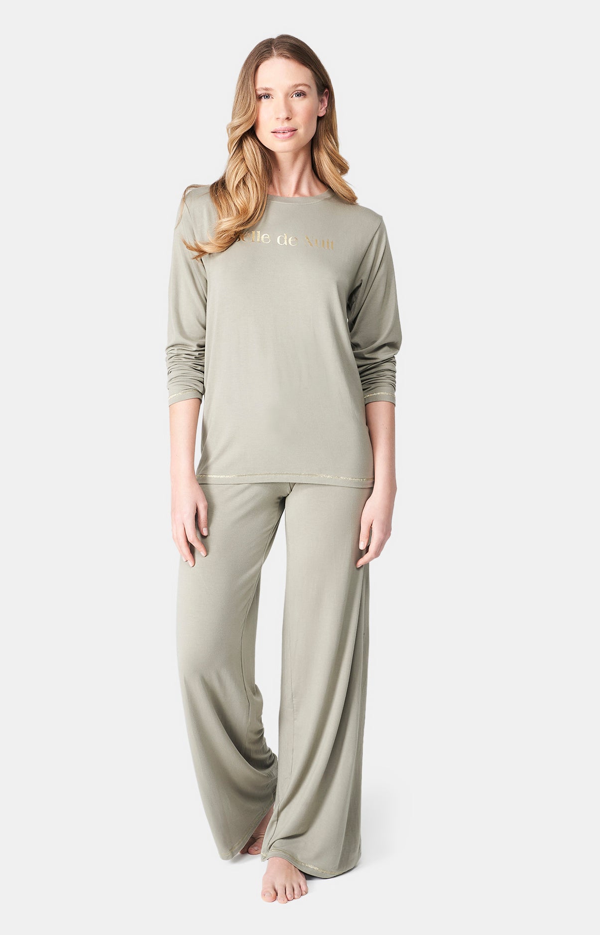 Pyjama long Femme Belle de nuit Vert 6