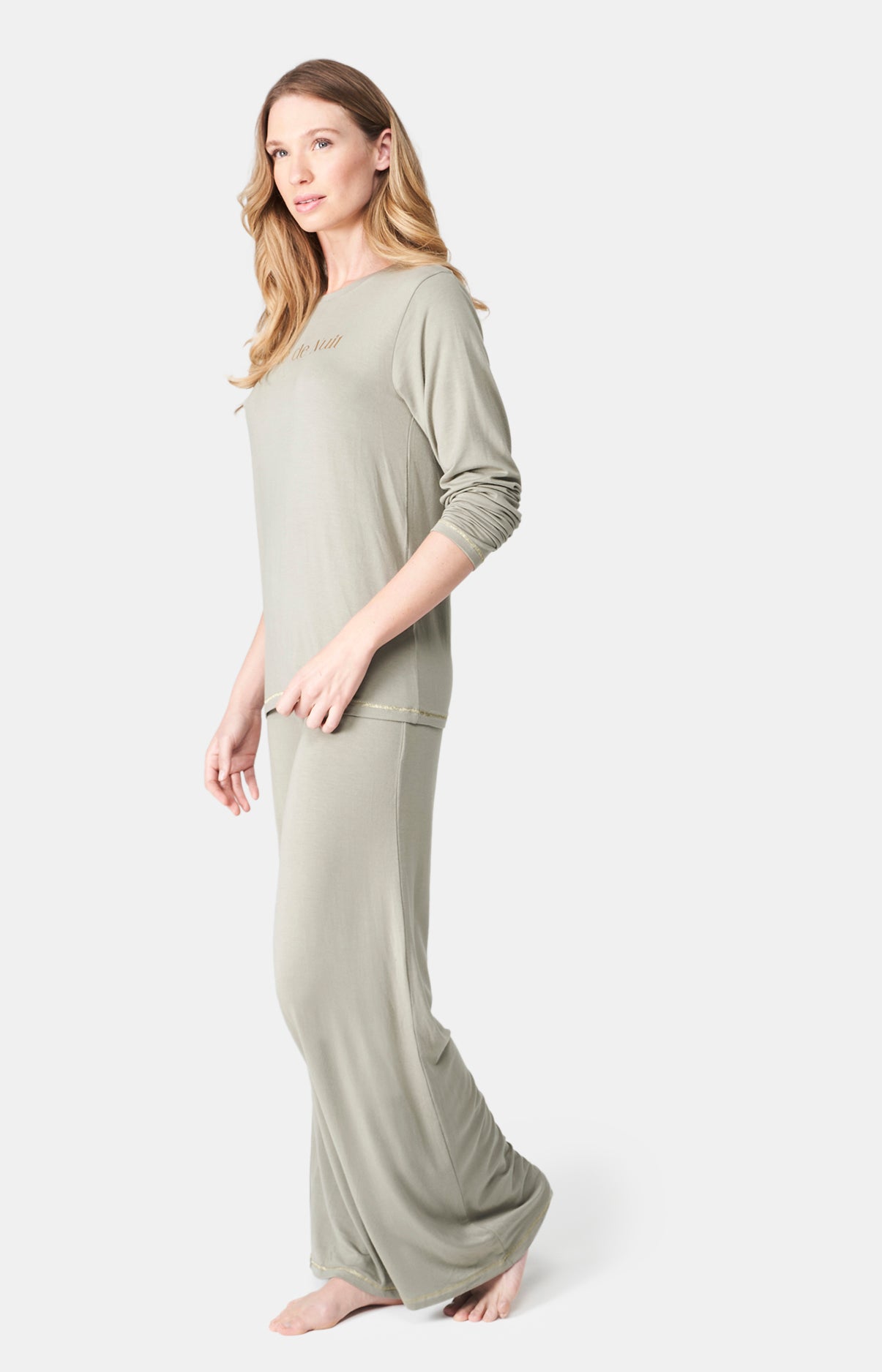 Pyjama long Femme Belle de nuit Vert 9