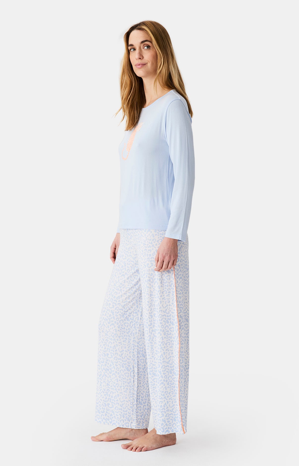 Pyjamas Femme Félina BLEU 4