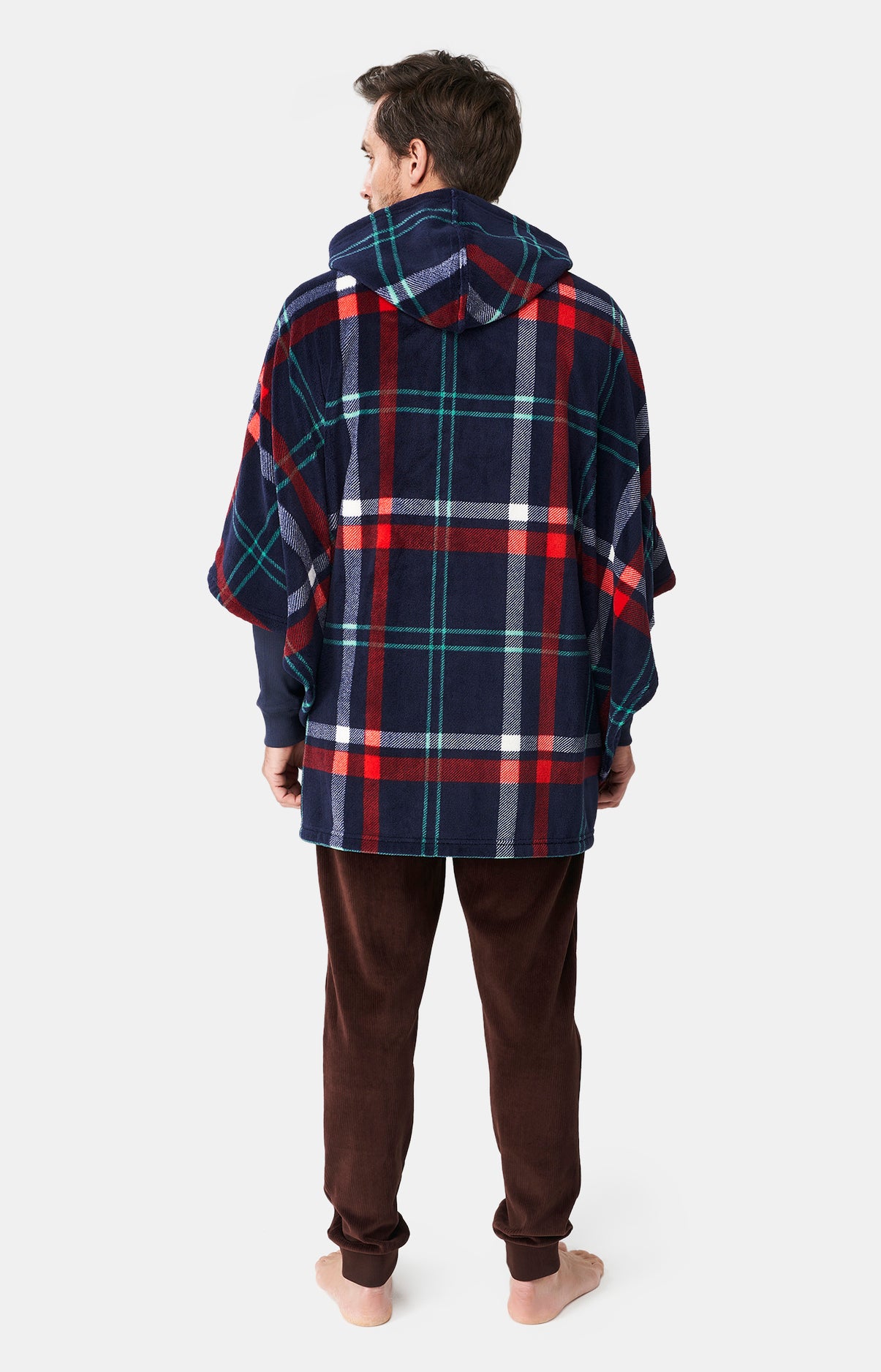 Poncho Enfant Carreaux Hugo Marine 12