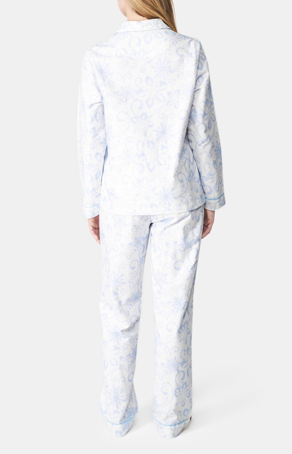 Pyjama long boutonné Femme Dreamland Blanc et Ivoire 5