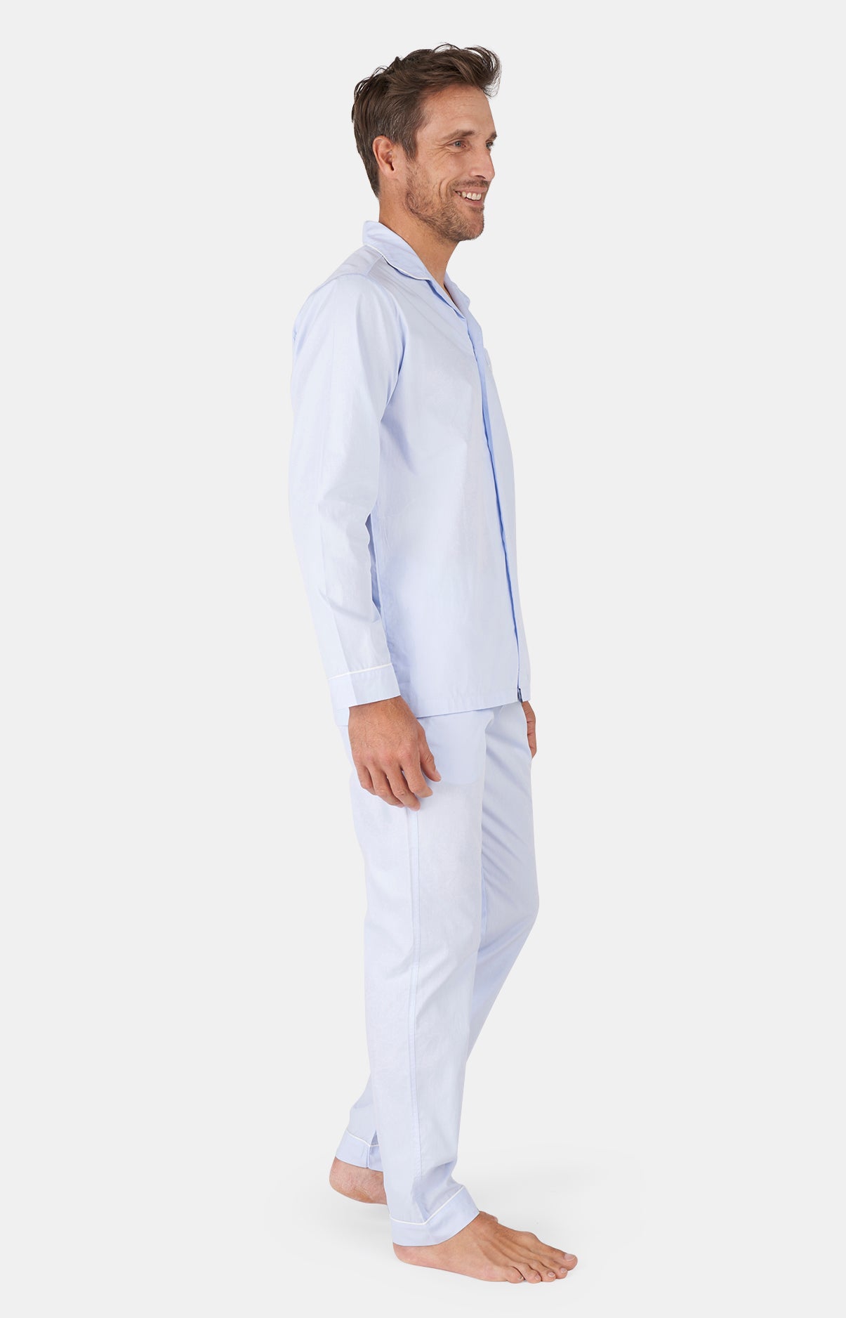 Pyjama long boutonné Homme Tradi Bleu 2