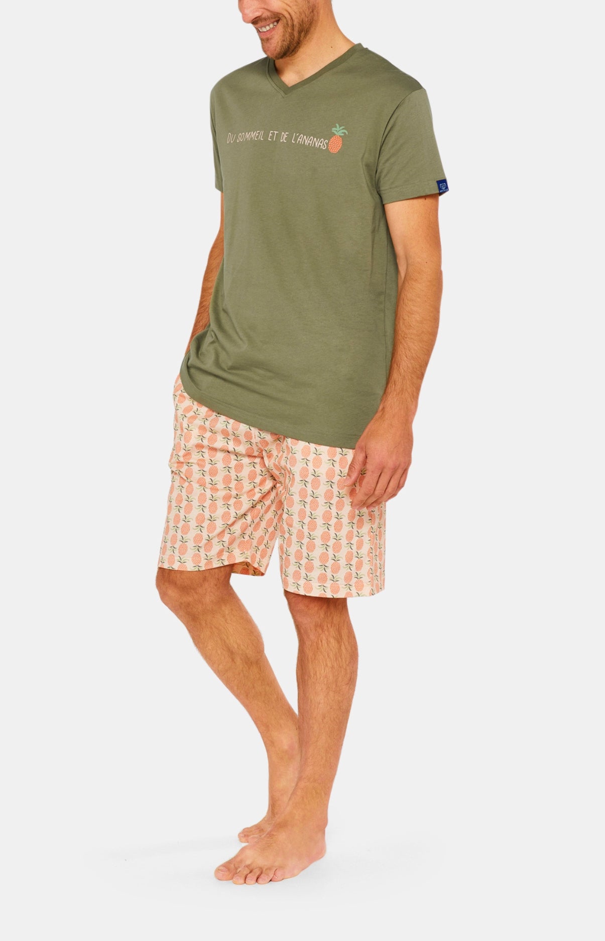 Pyjashort Homme Ananas Orange 2