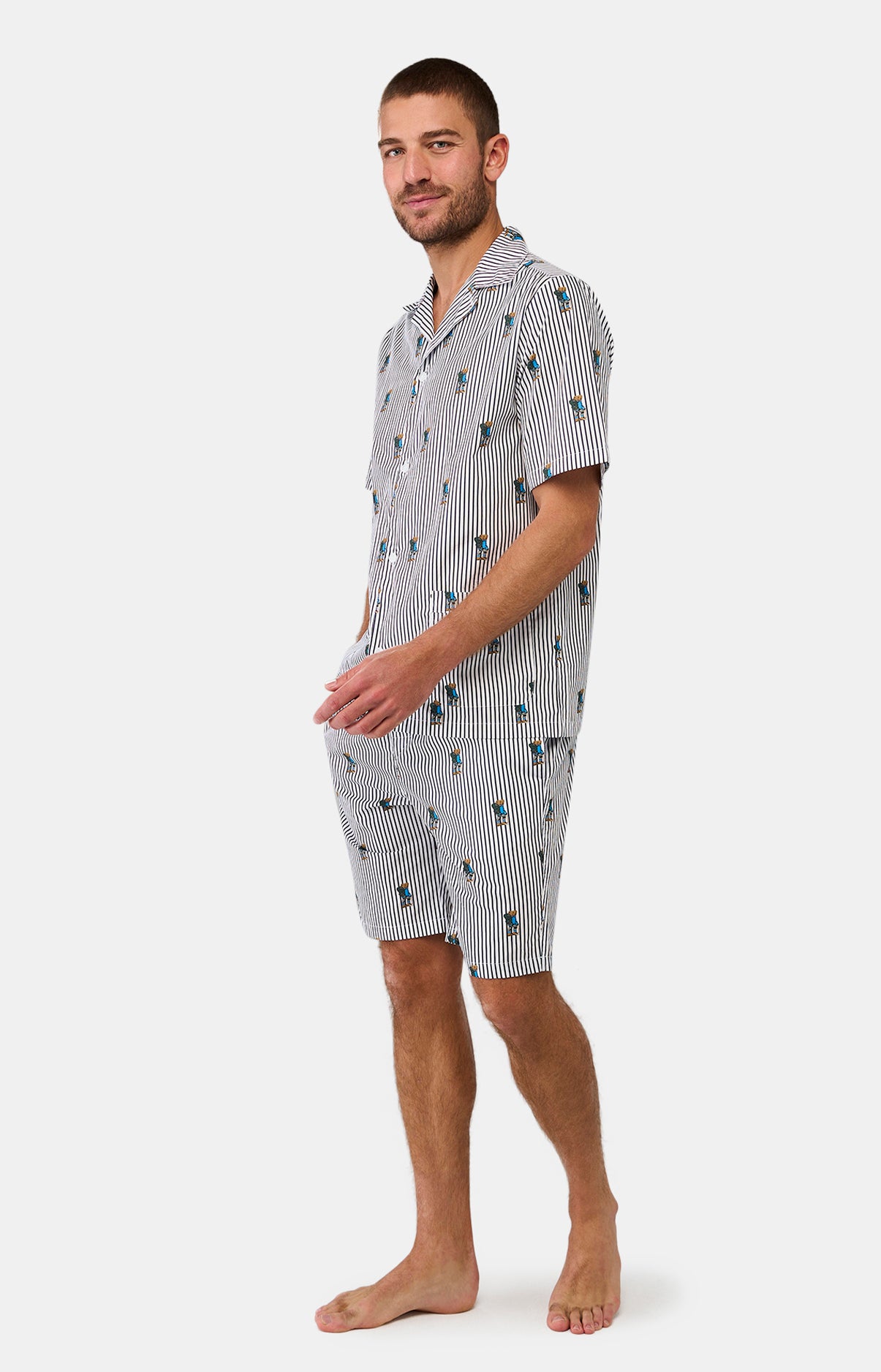 Pyjashort Homme Randormeur Marine et Blanc 12