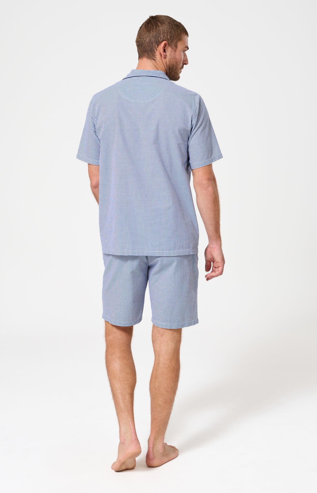 Pyjama Homme Vichy Manches courtes Imprimé petits carreaux 5