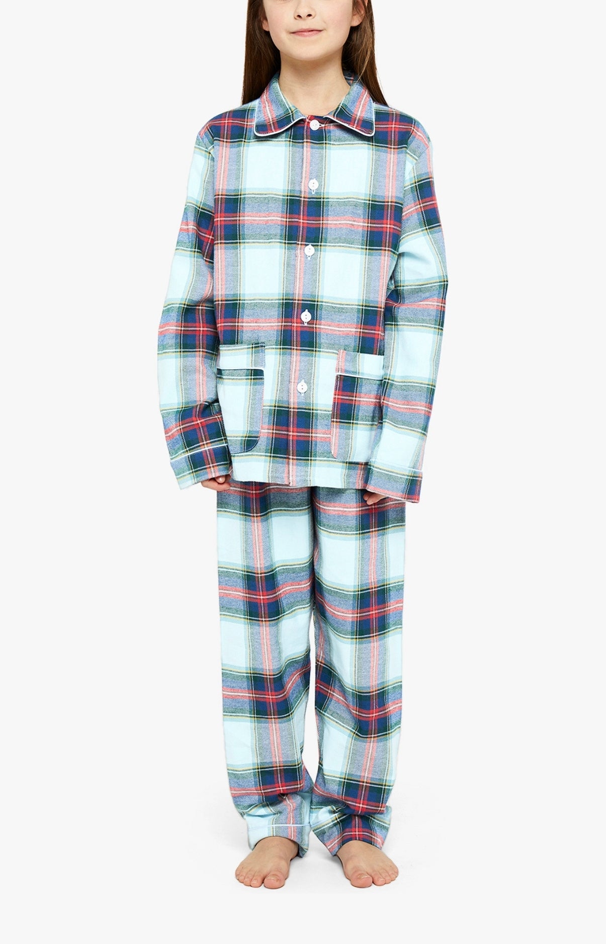 Pyjama long boutonné Enfant Logan Bleu 6