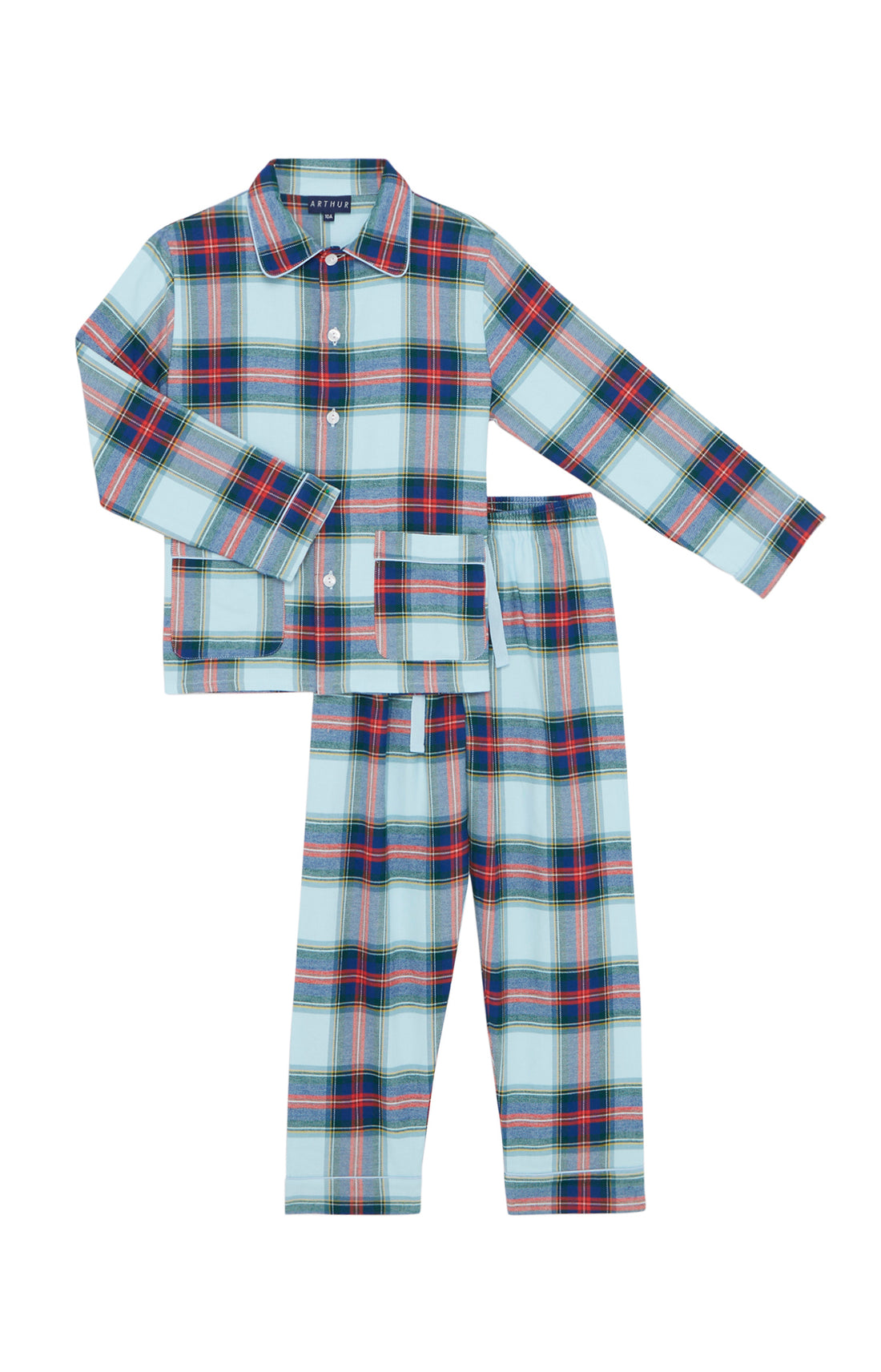 Pyjama long boutonné Enfant Logan Bleu 3
