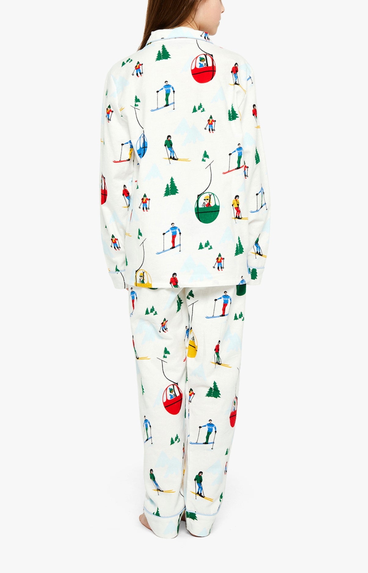 Pyjama long boutonné Enfant Mont Pyjama Blanc et Ivoire 4