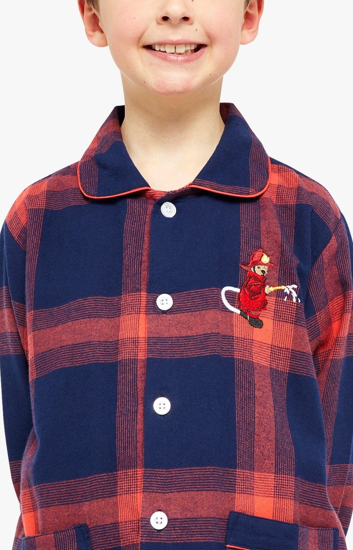 Pyjama boutonné Enfant On Fire Rouge 4