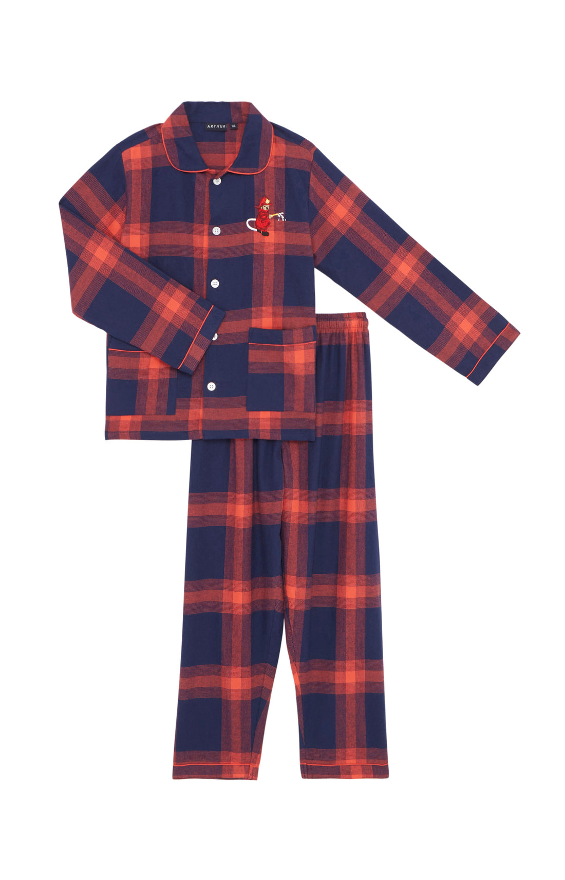 Pyjama boutonné Enfant On Fire Rouge 3