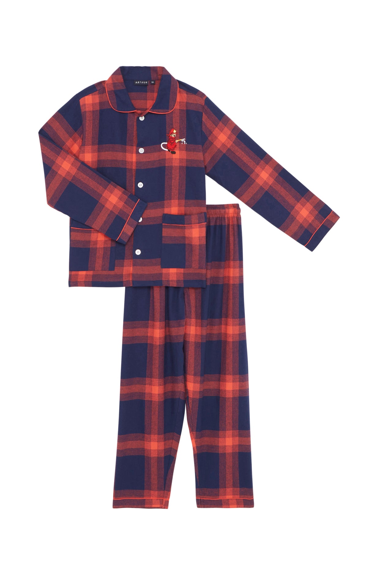 Pyjama boutonné Enfant On Fire Rouge 3